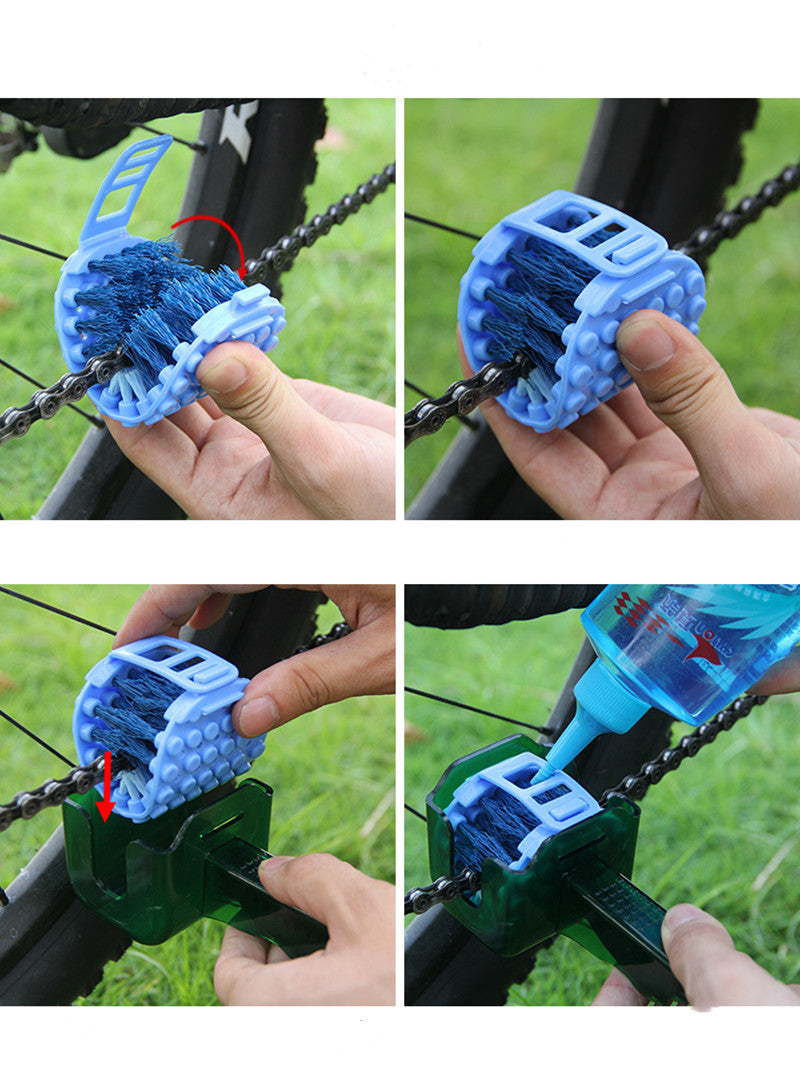 NEW ME IM Bicycle Chain Cleaner Scrubber Brush Cycling Cleaning Kit