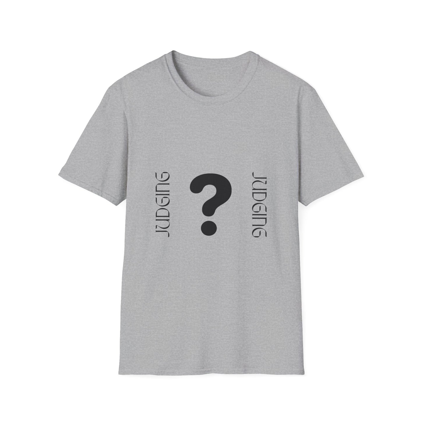 JUDGING Whimsical Unisex T-Shirt with Playful Door Design - Fun Gift for Friends, Casual Wear, Birthday Surprise, Everyday Humor, Quirky Style