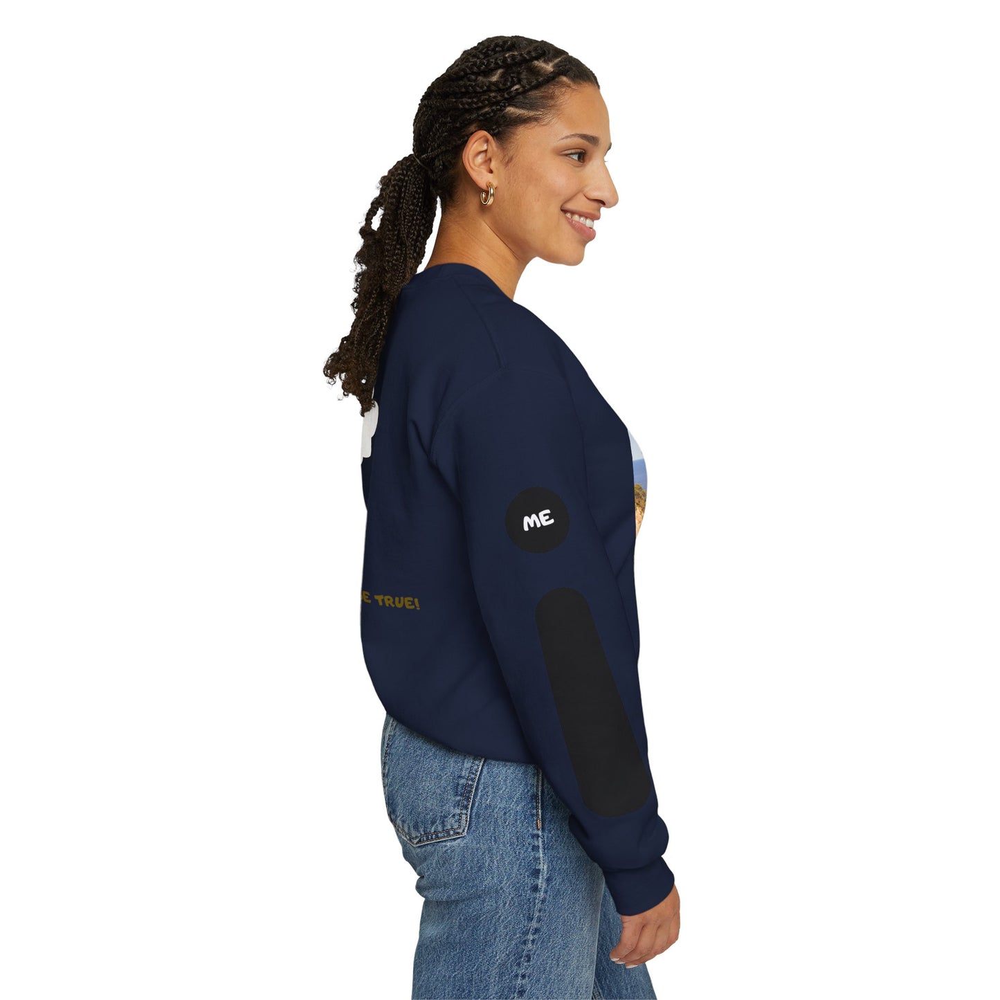 Motivational Crewneck Sweatshirt – "Don't Lose Focus… You've Got This" Scenic Design