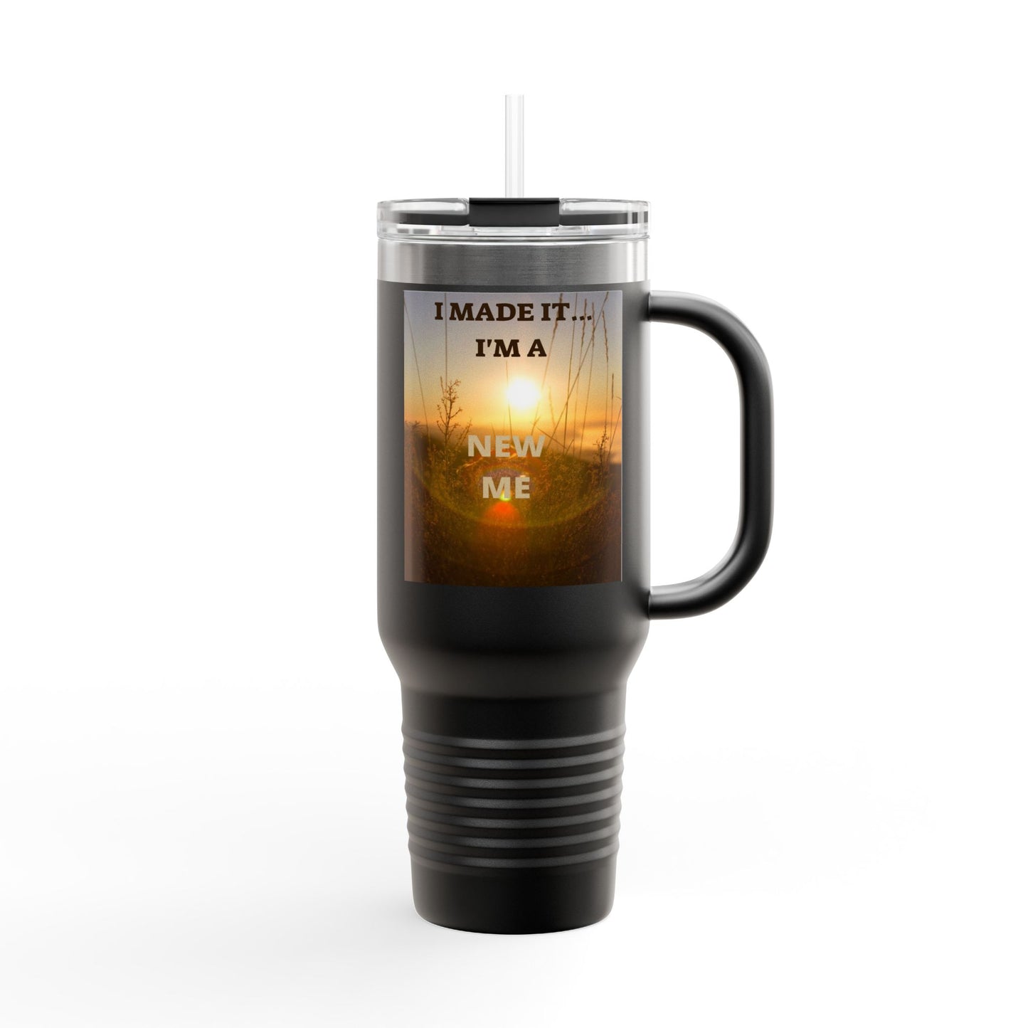 I MADE IT / LEAVING MARKED TRACES Inspiring Insulated Travel Mug, 40oz - Motivational Coffee Cup for New Beginnings, Perfect Gift for Self-Care, Daily Use, Travel Mug, [...]
