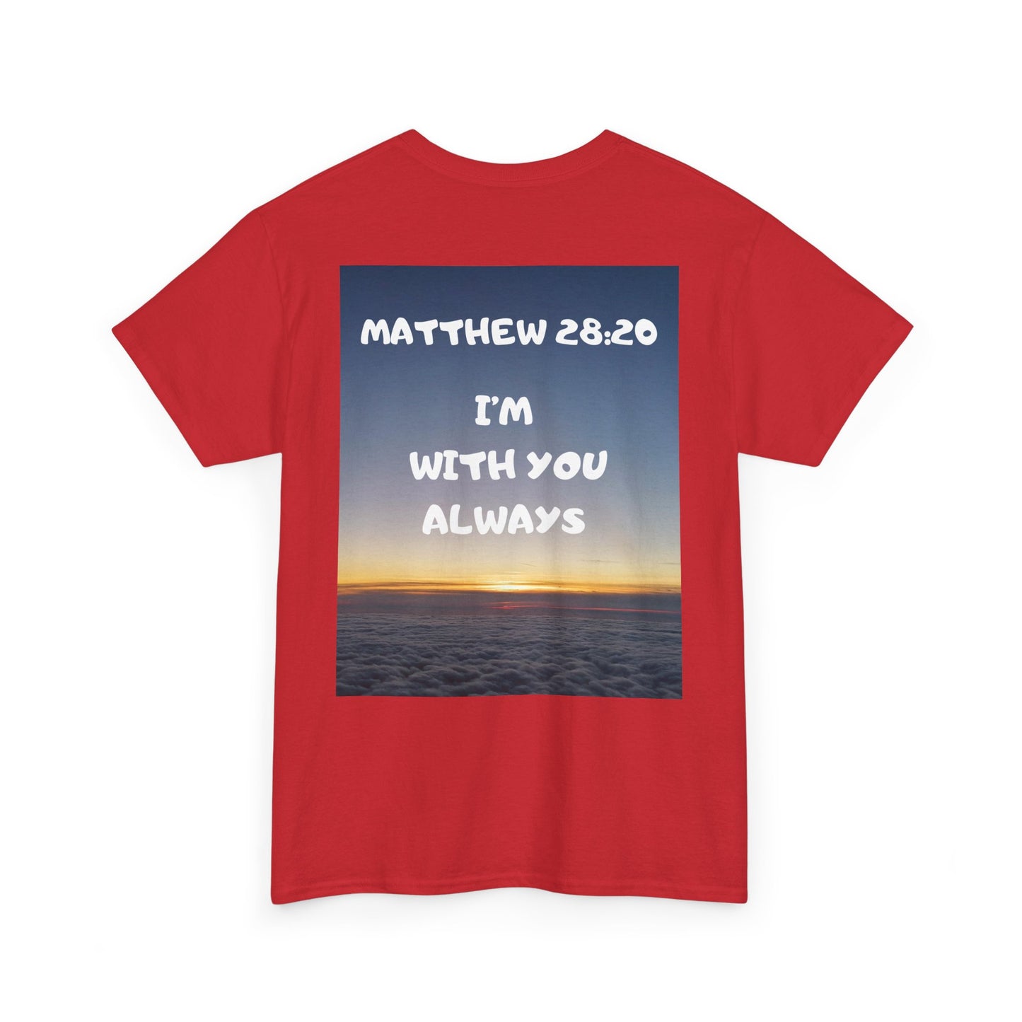 Faith Travel T‑Shirt — “Jeremiah 29:11 / Matthew 28:20” Inspirational Plane Tee
