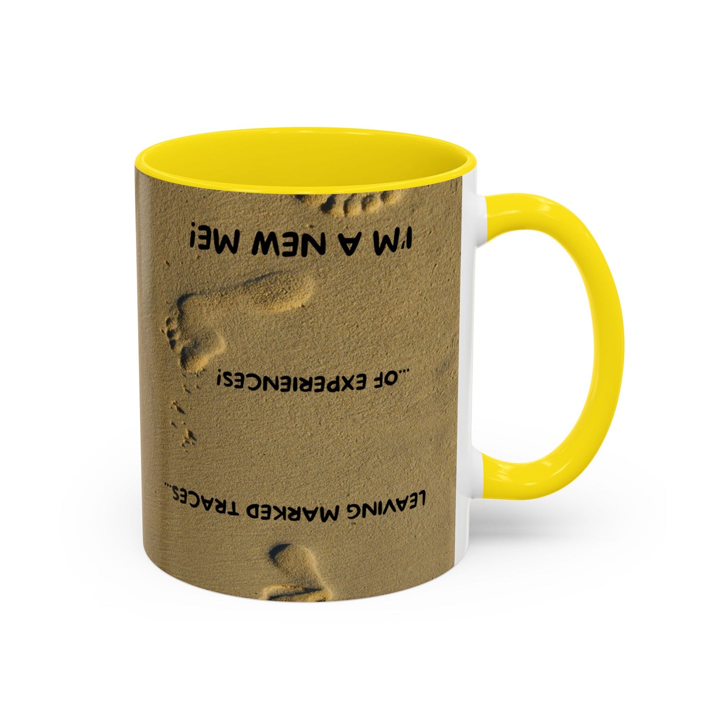 LEAVING EXPERIENCES Inspirational Accent Coffee Mug - Perfect Gift for New Beginnings, Motivation, Self-Discovery, Café Lover, Ceramic Cup