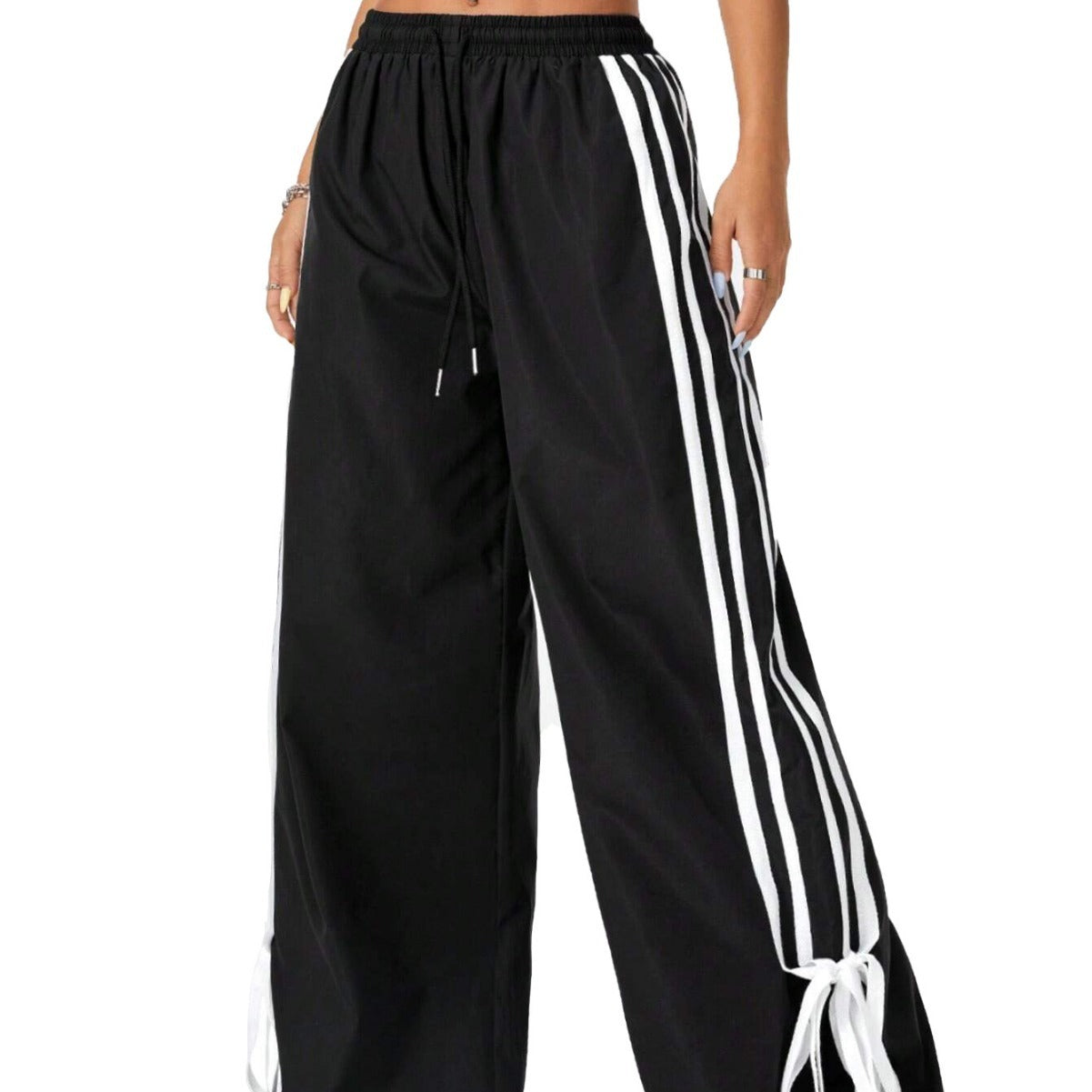 High Waist Wide Leg Pants Women's Spring Summer New Style Three Bars
