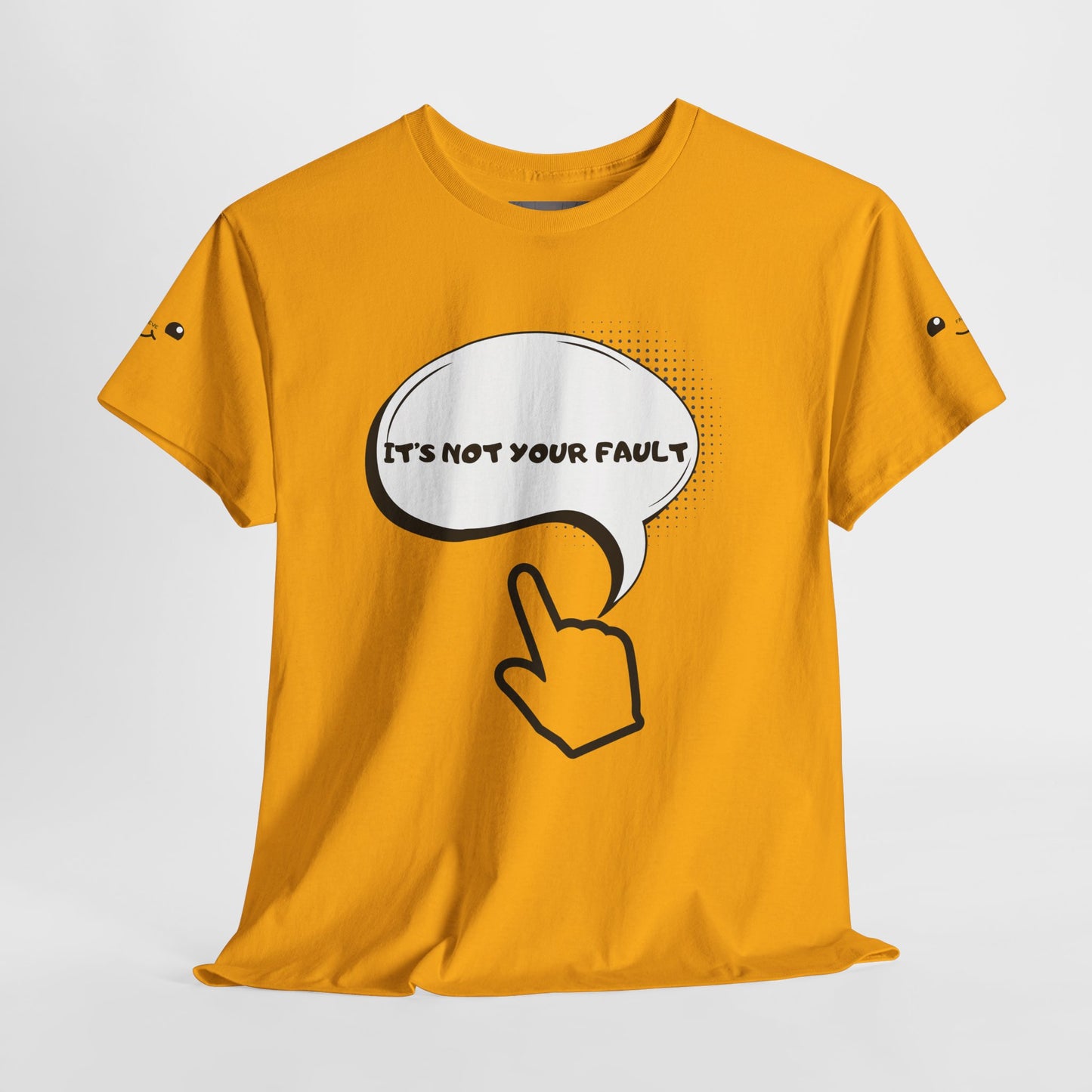 Graphic Tee — "It's Not Your Fault" Comic-Style Pointing Design