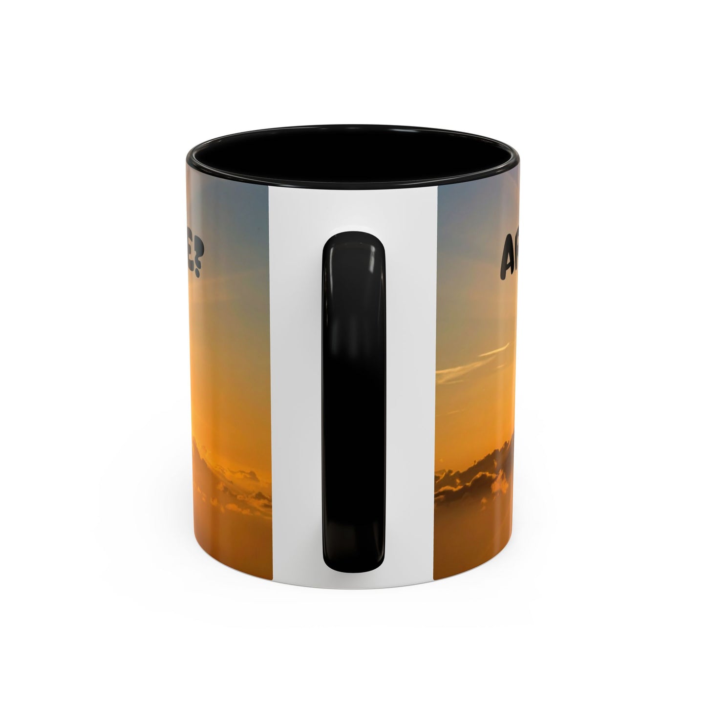 Sunshine Smile Coffee Mug — "You Still Alive? Live" Motivational Accent Mug