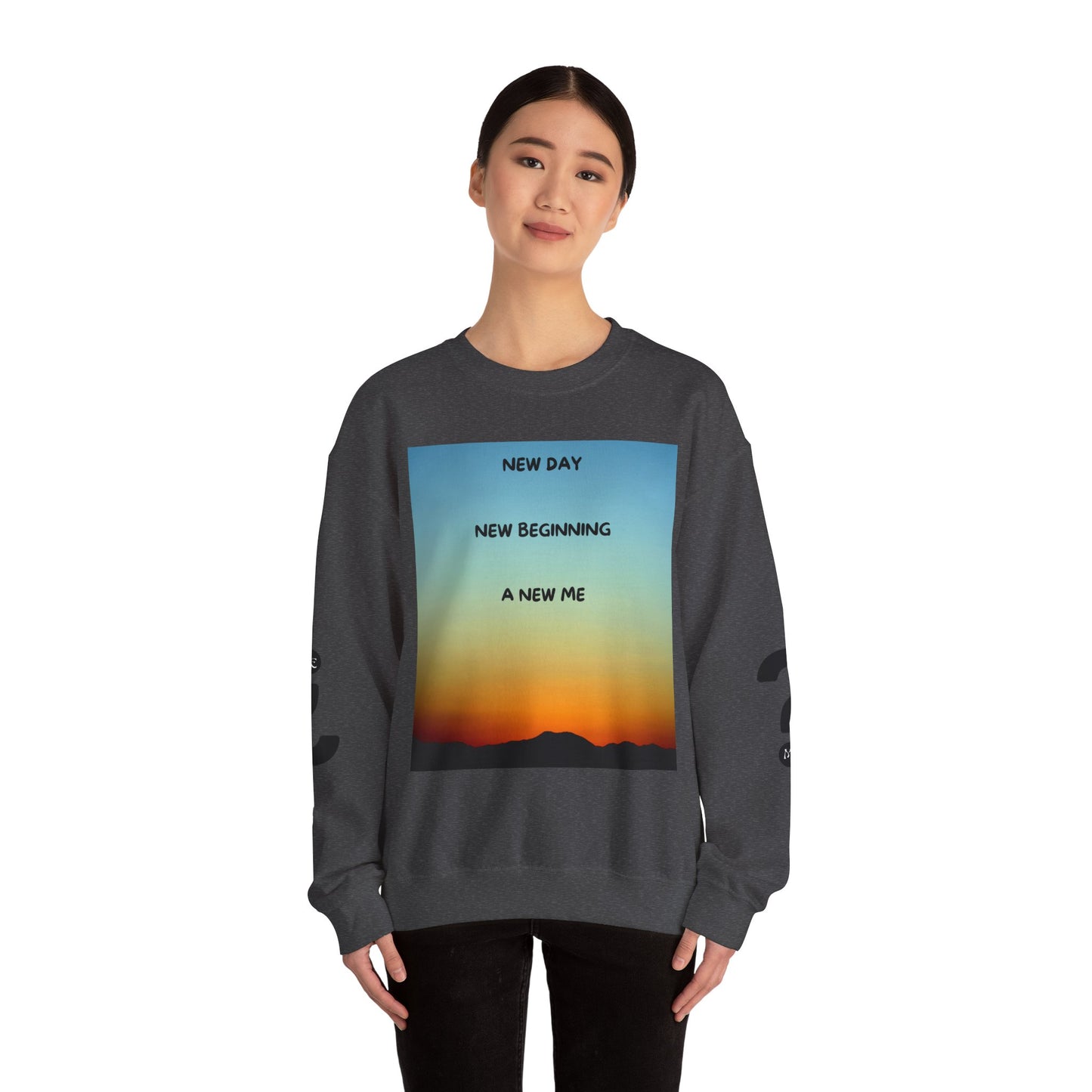NEW DAY NEW BEGINNING A NEW ME Crewneck Sweatshirt - New Day, New Beginning, A New Me, Motivational Apparel, Cozy Gift for Her, Affirmation Sweater, [...]