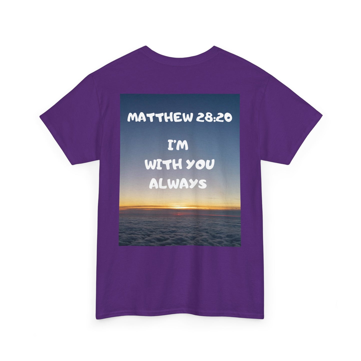 Faith Travel T‑Shirt — “Jeremiah 29:11 / Matthew 28:20” Inspirational Plane Tee