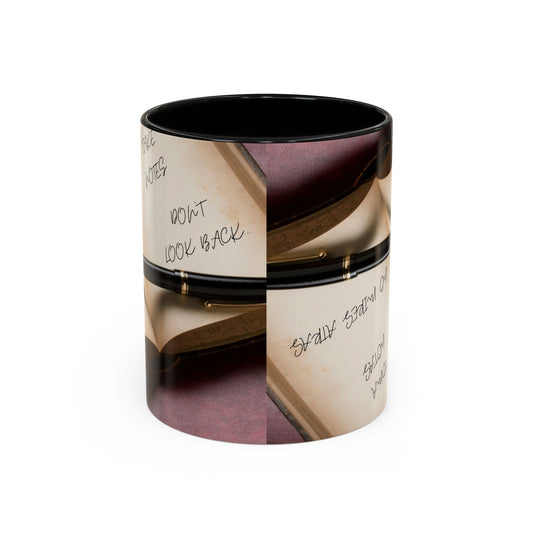 TURN THE PAGE NO TE DETENGAS Inspirational Accent Coffee Mug - Motivational Quotes, Perfect for Home or Office, Gift for Friends, Encouragement, Self-care