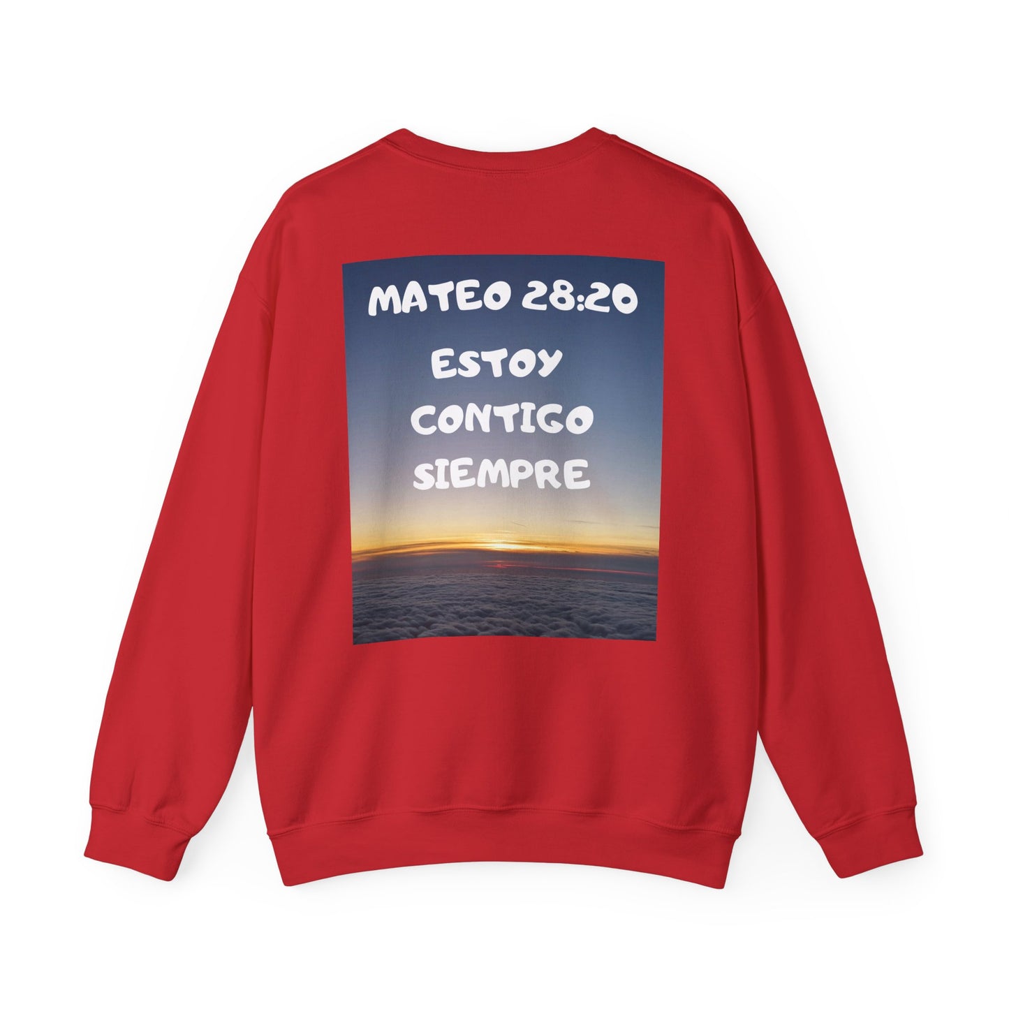 Christian Sweatshirt — Jeremías 29:11 & Mateo 28:20 Inspirational Crewneck