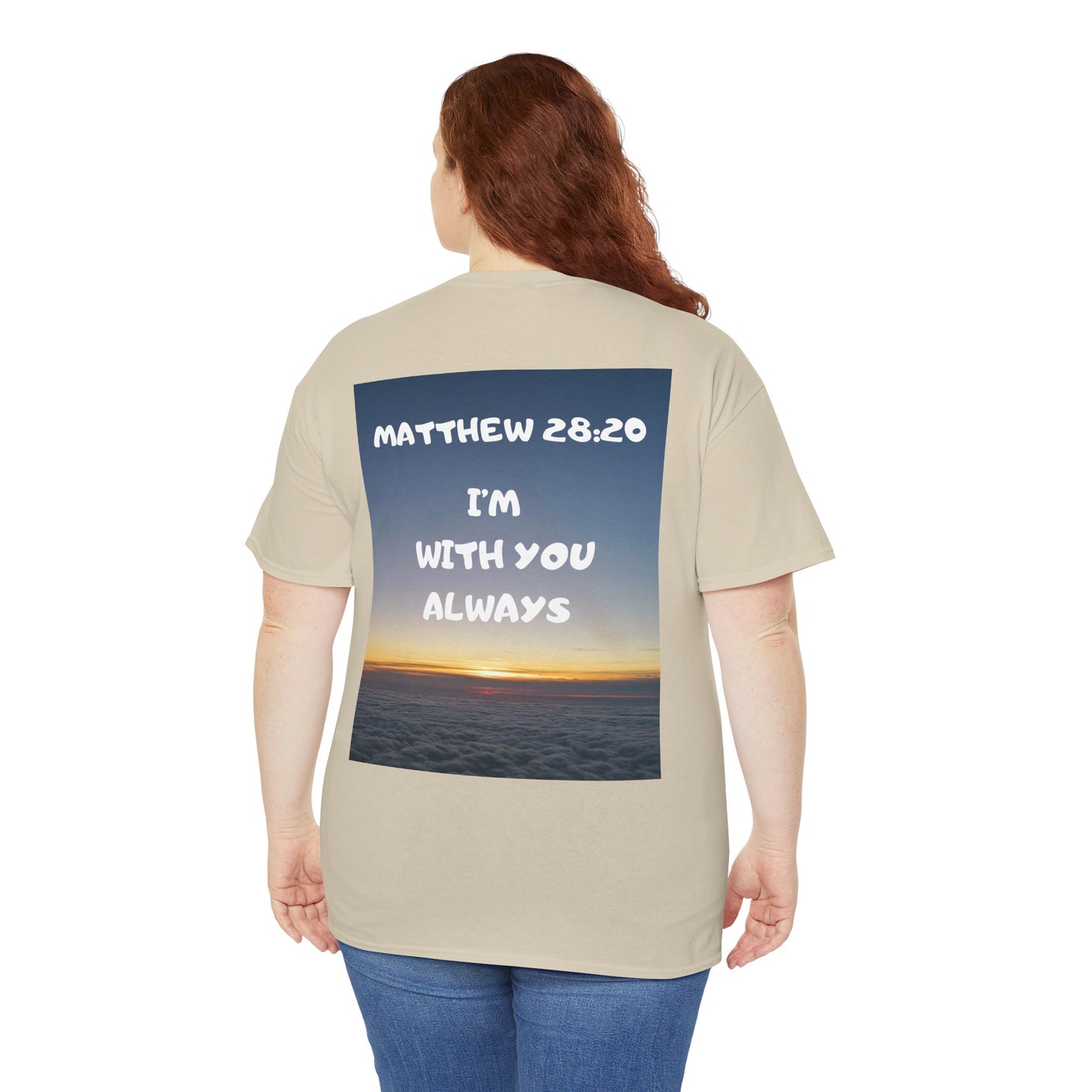 Faith Travel T‑Shirt — “Jeremiah 29:11 / Matthew 28:20” Inspirational Plane Tee