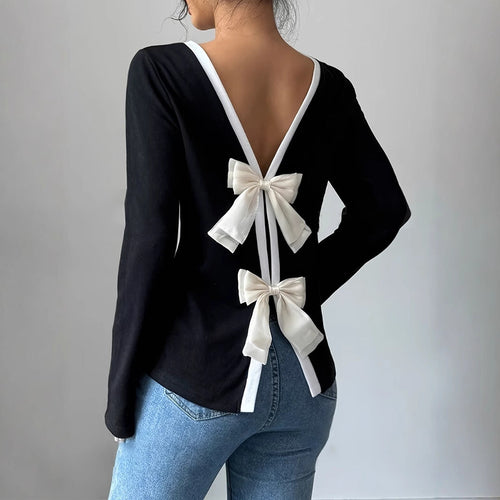 Women's Trendy Round Neck Two-Piece Illusionknit T-Shirt Full Sleeve