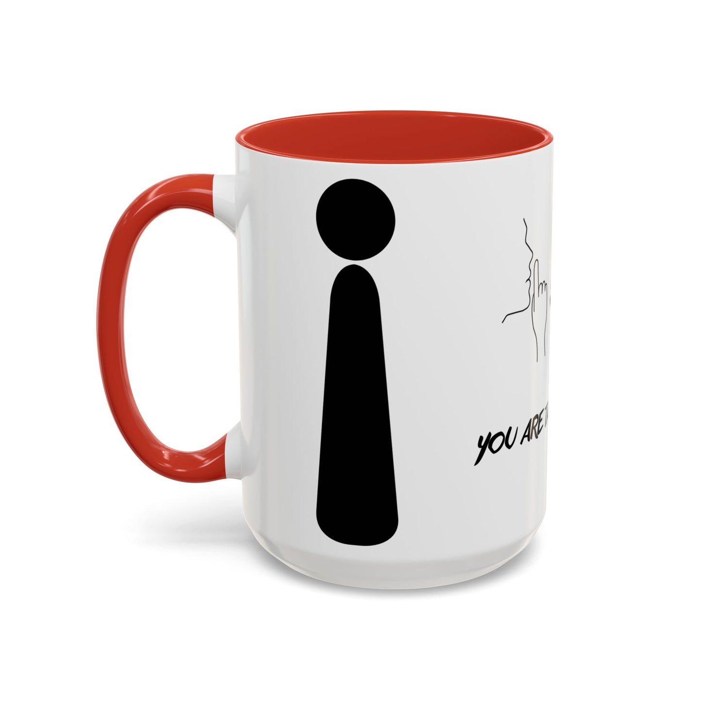 Funny Shhh Coffee Mug, Gift for Friends, Office Humor Cup, Black Accent Mug, Tea Lover's Present