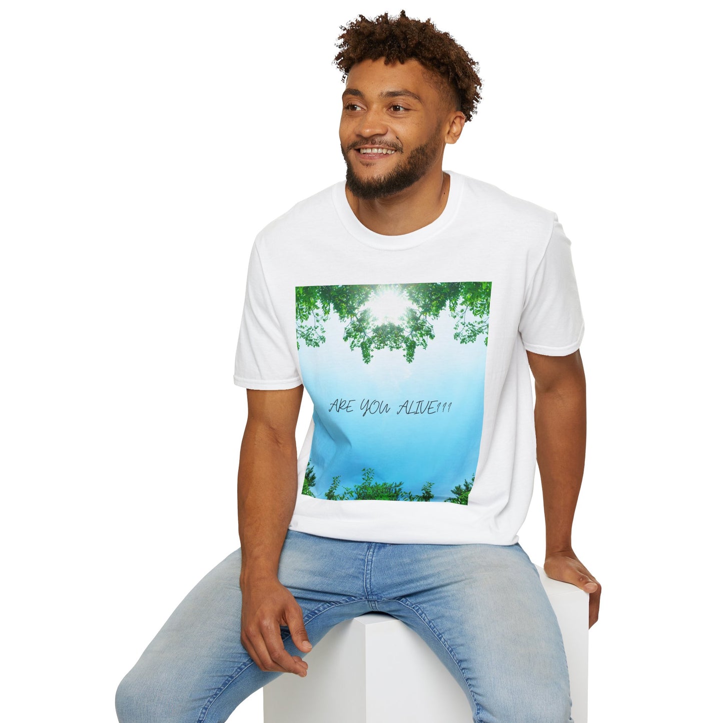 ARE YOU ALIVE? T-Shirt - Inspirational Design, Unisex Graphic Tee for Mindfulness, Casual Wear, Gifts for Nature Lovers, Positive Vibes