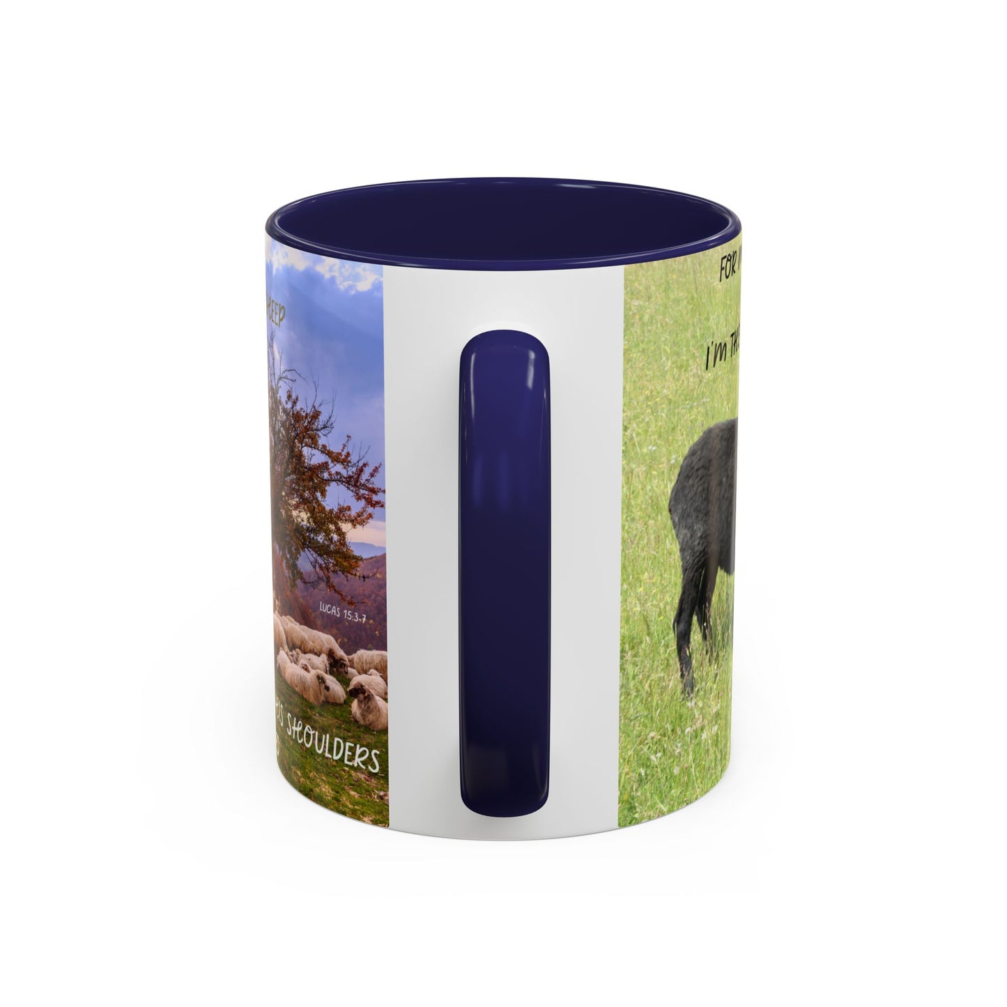 BLACK SHEEP Beautiful Sheep Coffee Mug, Inspirational Luke 15:3-7 Mug, Nature Lover Gift, Faith-Based Beverage Cup, Unique Farmhouse Decor