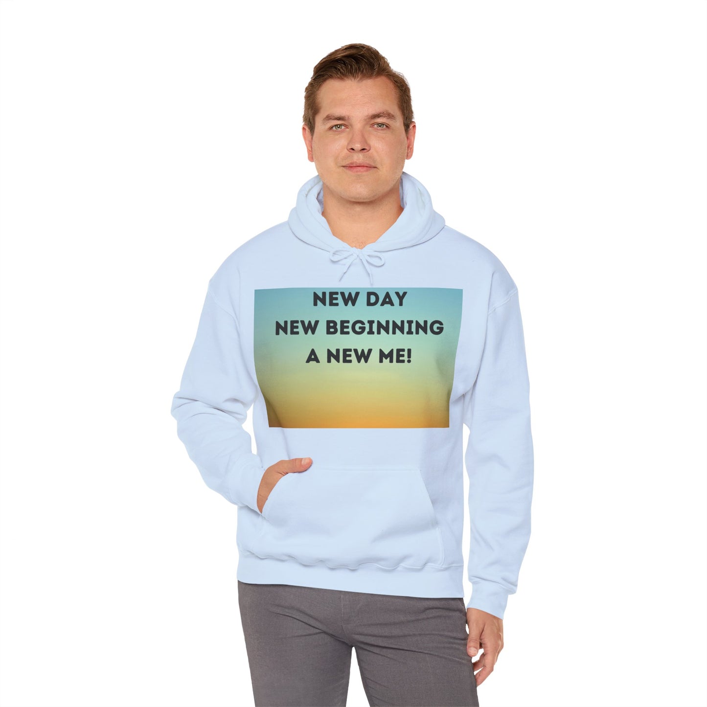 NEW DAY NEW BEGINNING A NEW ME Unisex Heavy Blend™ Hooded Sweatshirt