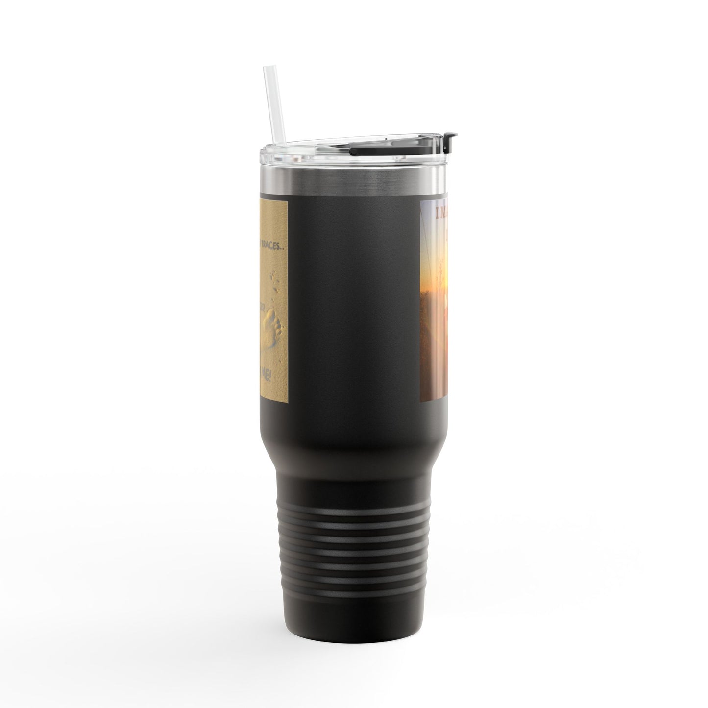 I MADE IT / LEAVING MARKED TRACES Inspiring Insulated Travel Mug, 40oz - Motivational Coffee Cup for New Beginnings, Perfect Gift for Self-Care, Daily Use, Travel Mug, [...]