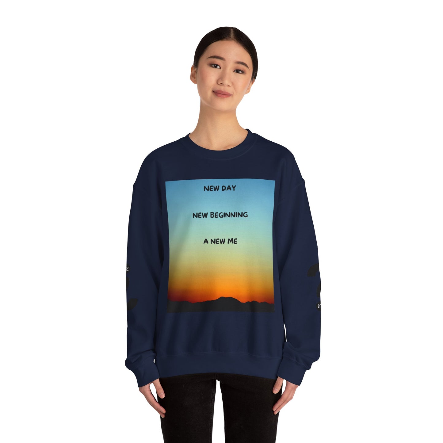 NEW DAY NEW BEGINNING A NEW ME Crewneck Sweatshirt - New Day, New Beginning, A New Me, Motivational Apparel, Cozy Gift for Her, Affirmation Sweater, [...]
