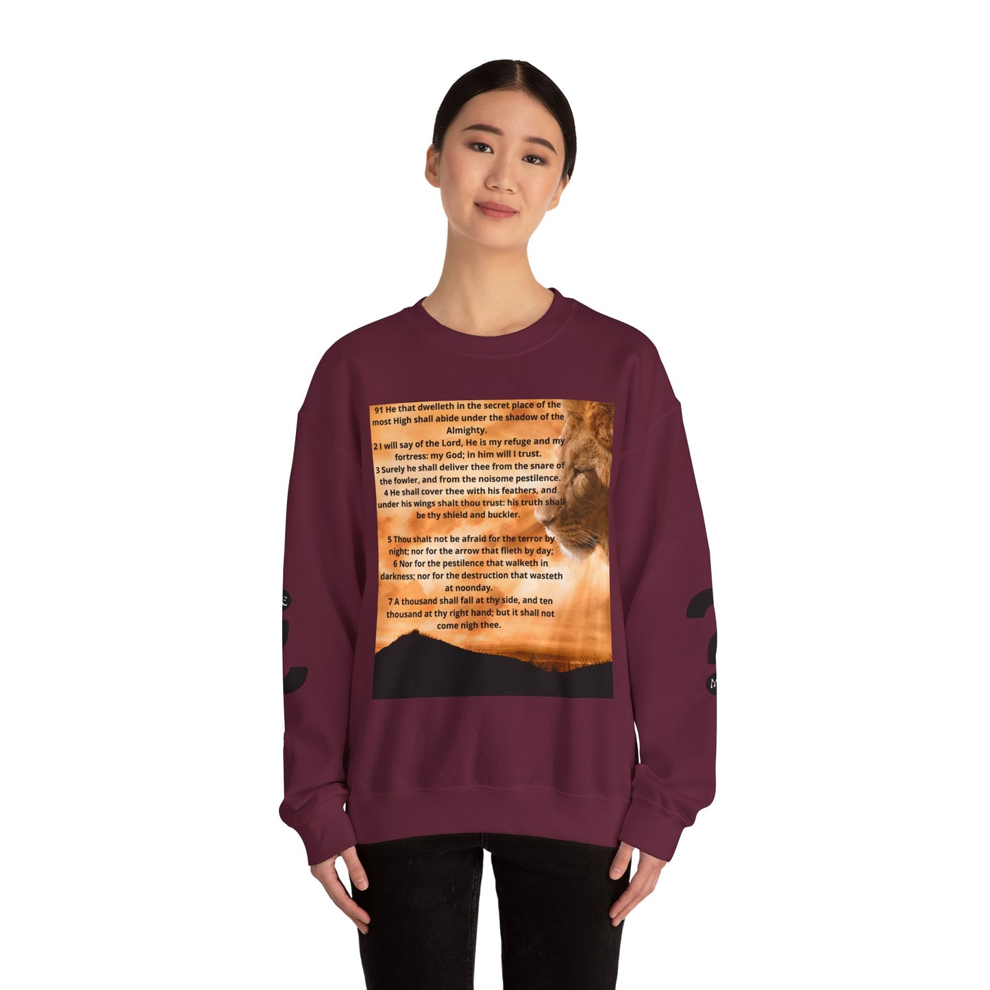 PSALM 91 Inspirational Lion Sweatshirt, Motivational Crewneck, Animal Lover Gift, Cozy Unisex Apparel, Unique Quote Sweatshirt, Gift for Nature [...]