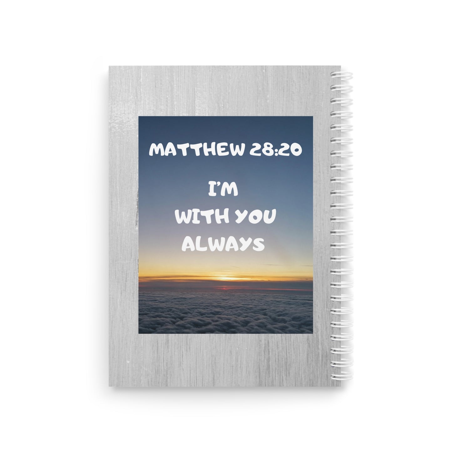 "I'm With You Always" / Jeremiah 29:11 Inspirational JournalFaith Travel Spiral Notebook