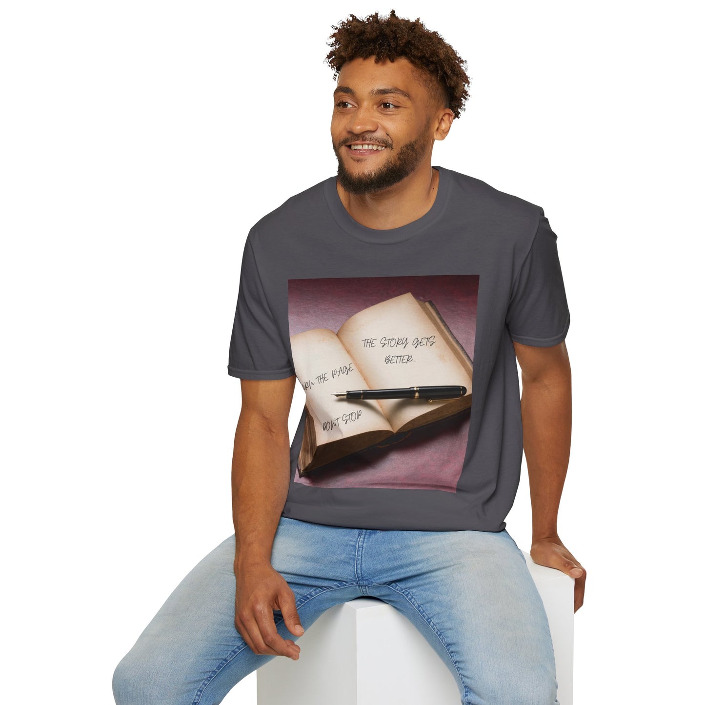 TURN THE PAGE Inspirational Book T-Shirt, Motivational Tee, Reading Lover Gift, Journal Enthusiast Apparel, Bookworm T-Shirt, Literary Quote Shirt