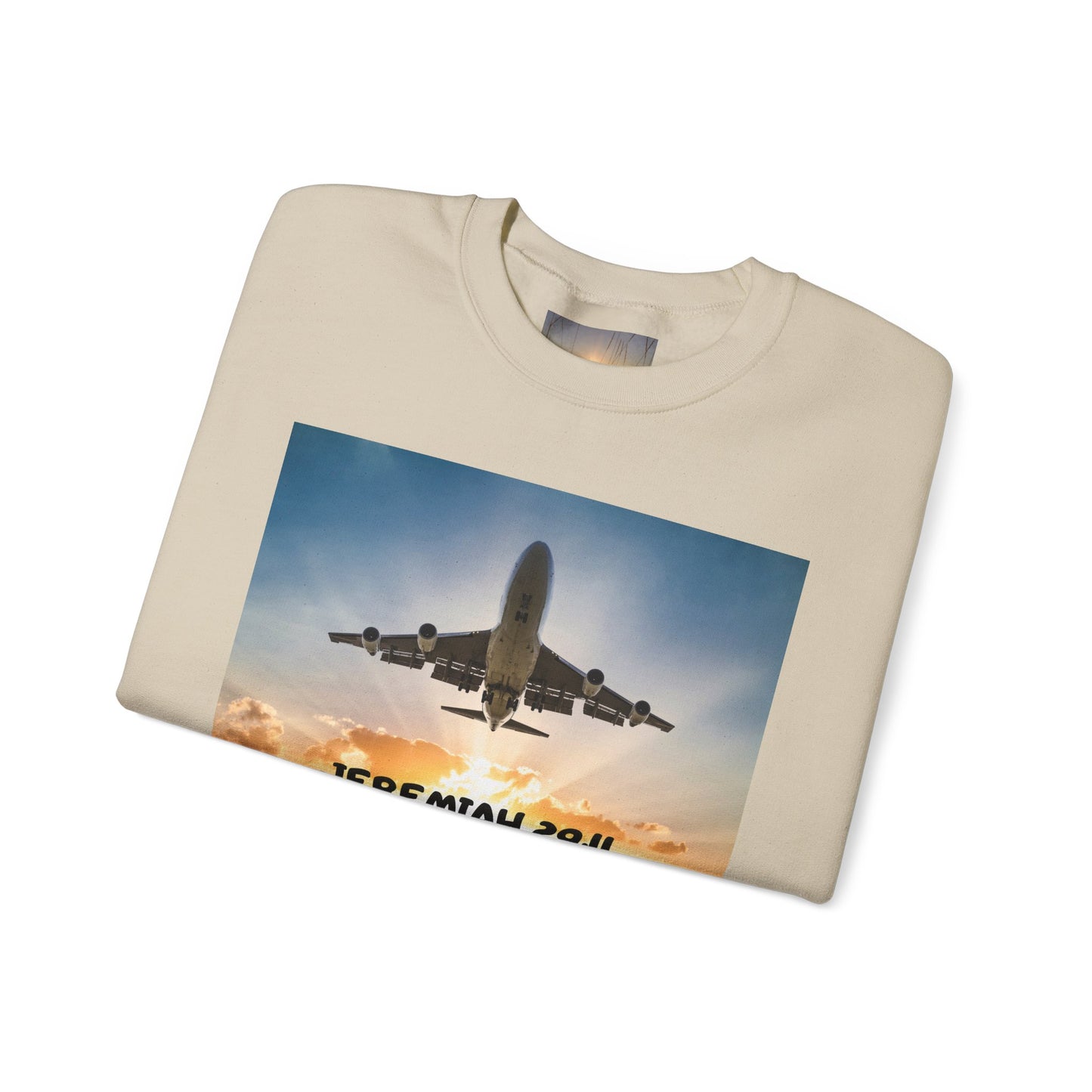 "Jeremiah 29:11 / Matthew 28:20" Christian Crewneck Inspirational Bible Verse Sweatshirt