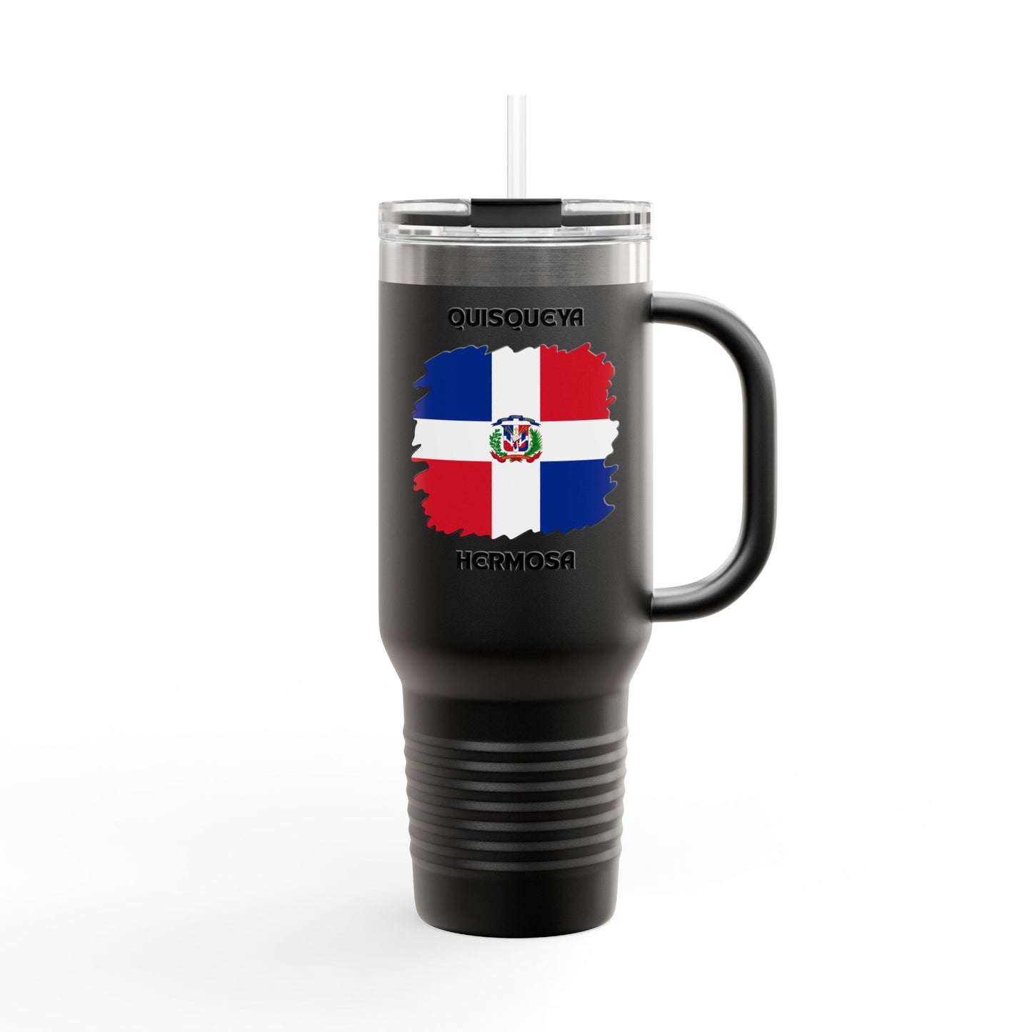 Dominican Republic Insulated Travel Mug, Caribbean Travel Cup, Beach Lover Gift, Quisqueya Hermosa Thermos, Vacation Essential, Summer [...]