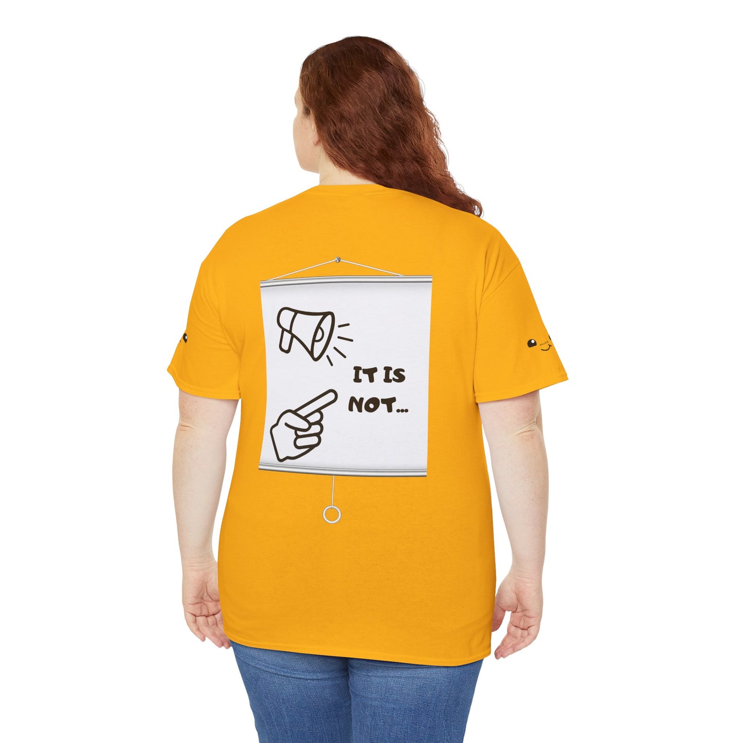 Graphic Tee — "It's Not Your Fault" Comic-Style Pointing Design