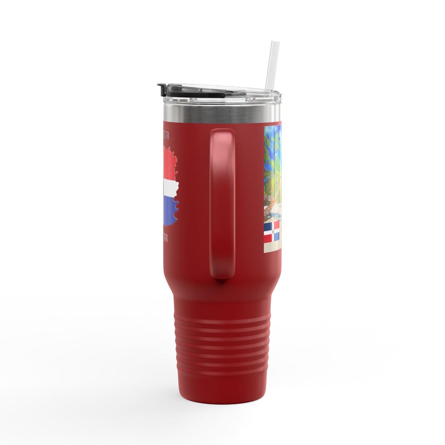 Dominican Republic Insulated Travel Mug, Caribbean Travel Cup, Beach Lover Gift, Quisqueya Hermosa Thermos, Vacation Essential, Summer [...]