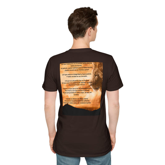 SALMOS 15 Inspirational T-Shirt, Unisex Softstyle Tee, Birthday Gift, Motivational Shirt, Soft Cotton Top, Unique Design