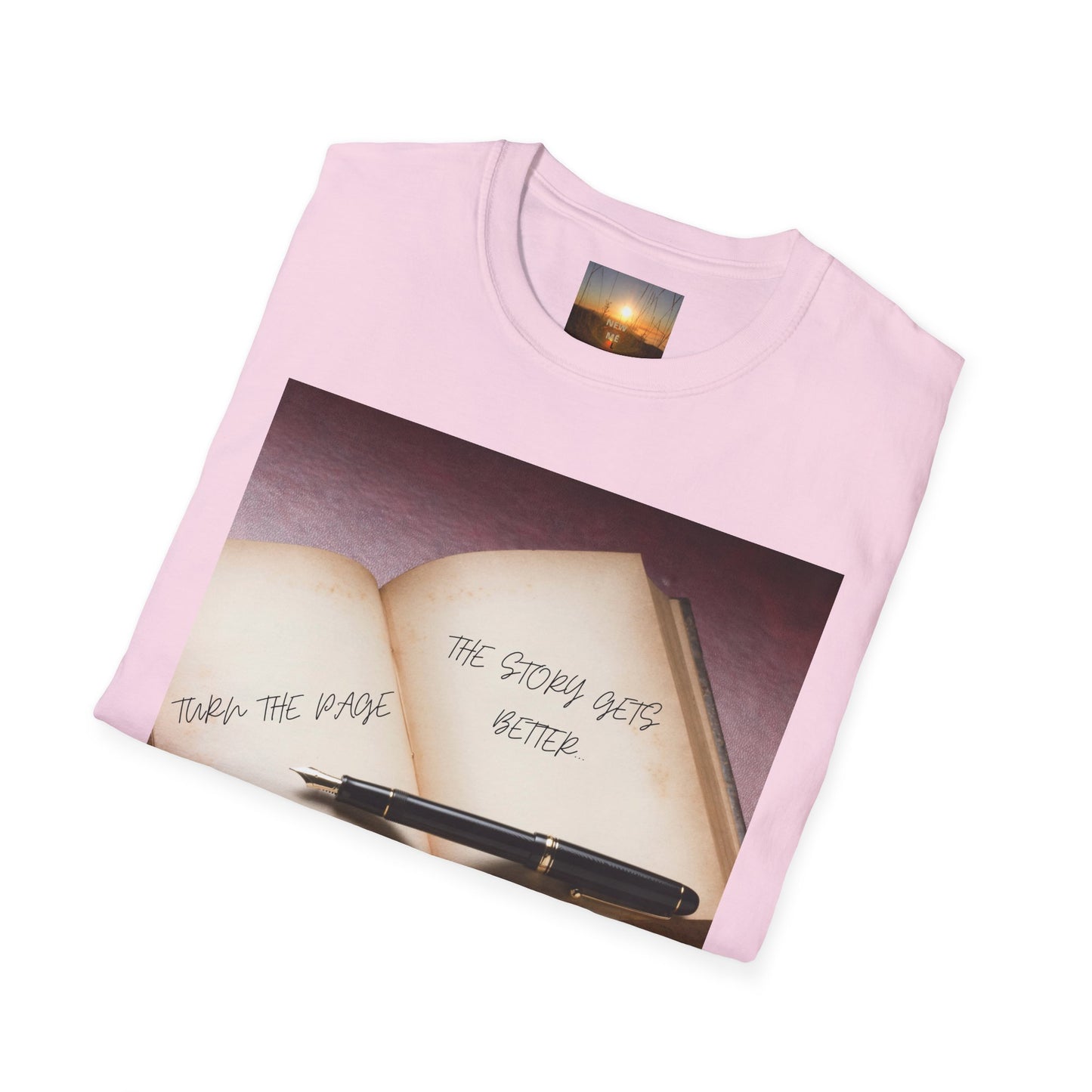 TURN THE PAGE Inspirational Book T-Shirt, Motivational Tee, Reading Lover Gift, Journal Enthusiast Apparel, Bookworm T-Shirt, Literary Quote Shirt