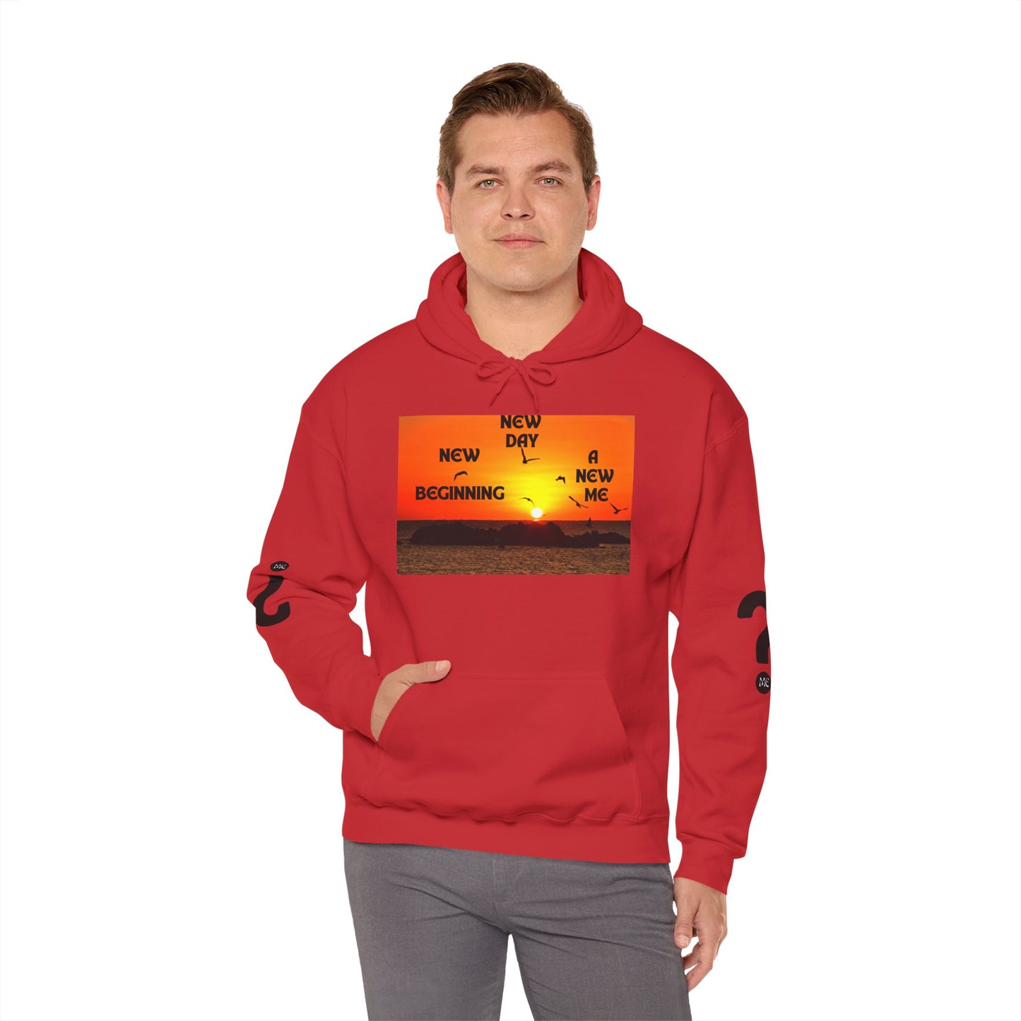 New Day, New Me Motivational Hoodie - Cozy Unisex Sweatshirt for Inspiration, Self-Care, Fitness Goals, Gift for Him, Her