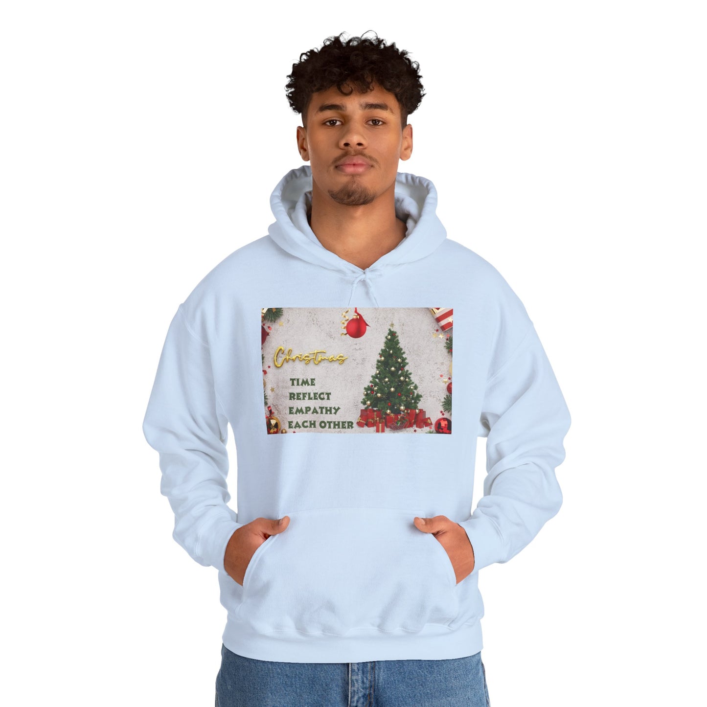 Christmas Vibe Hoodie, Festive Sweatshirt for Holiday Celebrations, Cozy Gift for Friends and Family, Unisex Winter Wear, Reflect Empathy