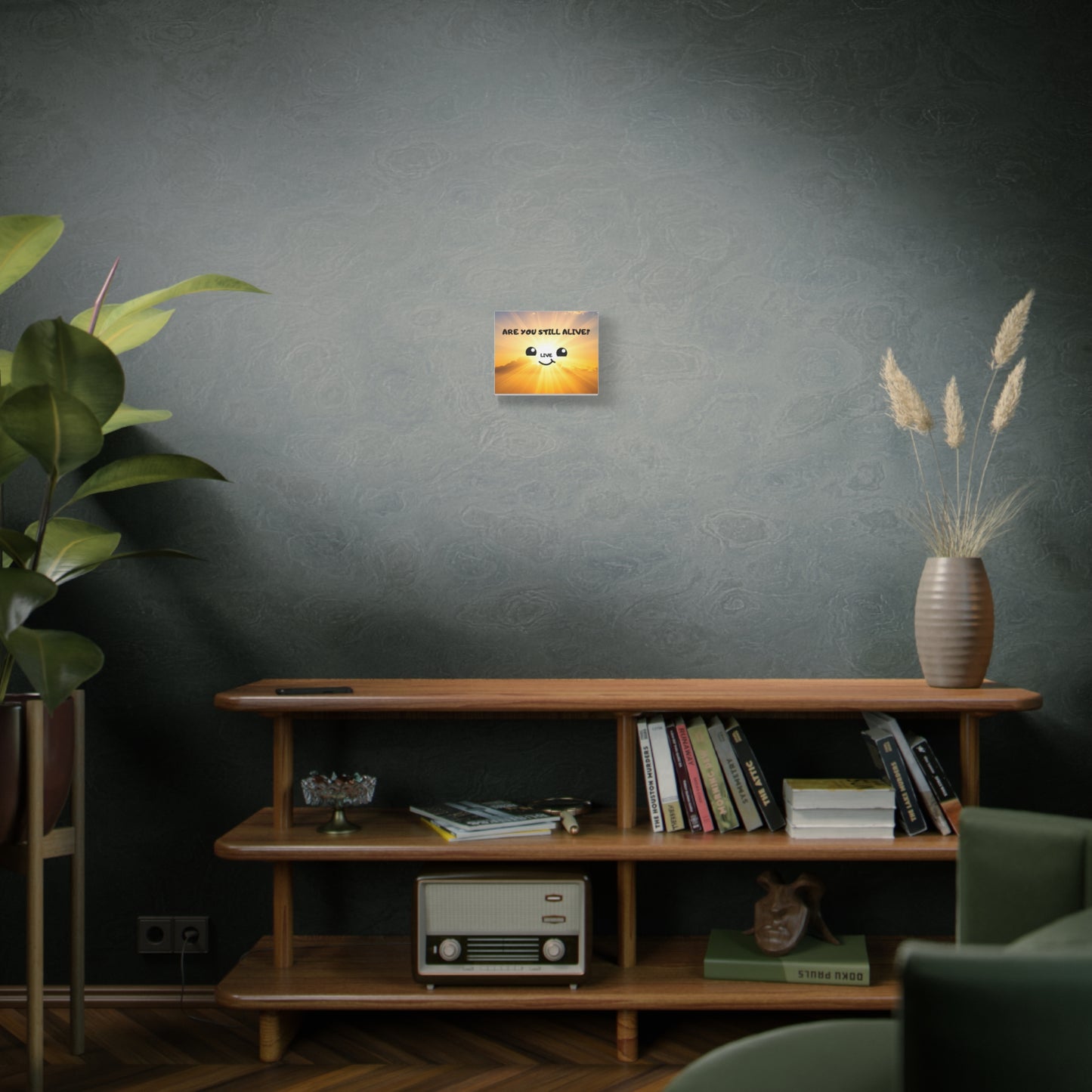Motivational Canvas Wall Art – "Are You Still Alive?" Sunny Kawaii Smile