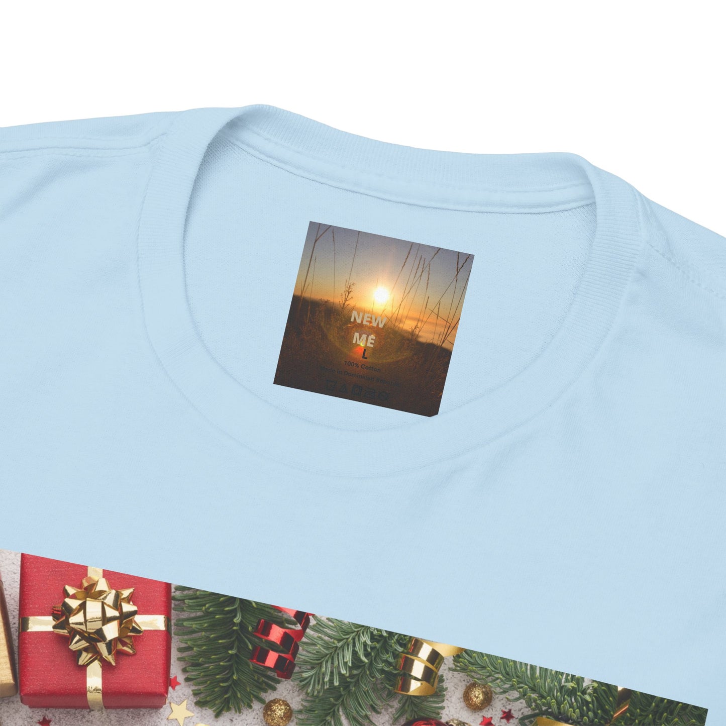 Christmas-Themed Unisex Heavy Cotton Tee, Holiday Gift, Festive Apparel, Family Gatherings, New Year Celebrations, Cute Christmas Shirt