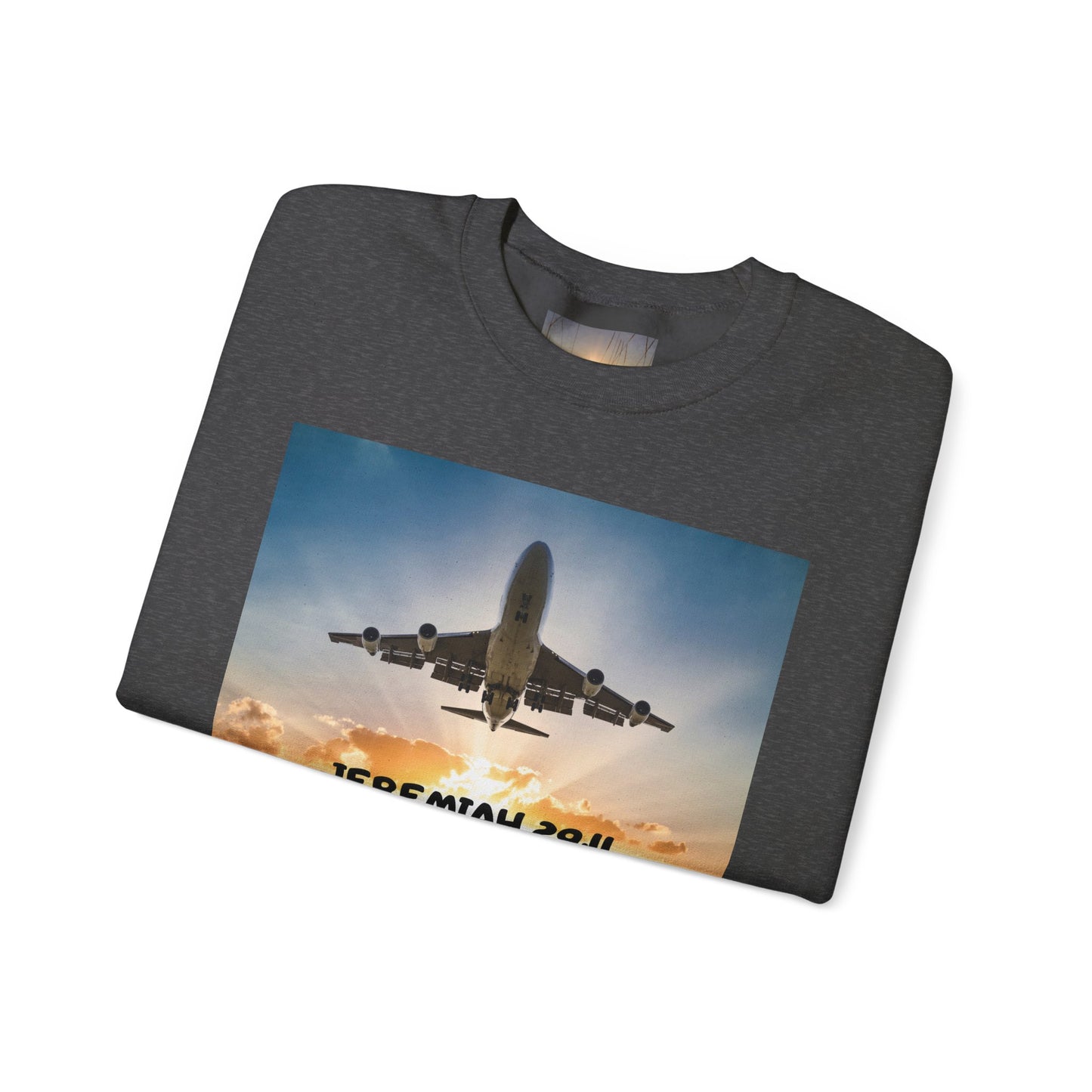 "Jeremiah 29:11 / Matthew 28:20" Christian Crewneck Inspirational Bible Verse Sweatshirt