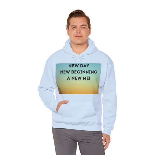 NEW DAY NEW BEGINNING A NEW ME Unisex Heavy Blend™ Hooded Sweatshirt