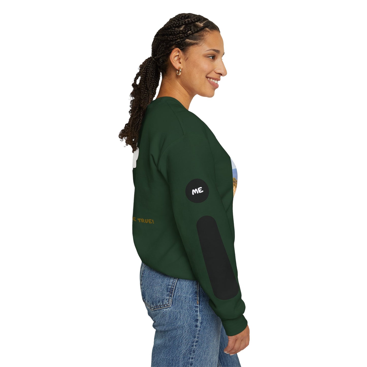 Motivational Crewneck Sweatshirt – "Don't Lose Focus… You've Got This" Scenic Design