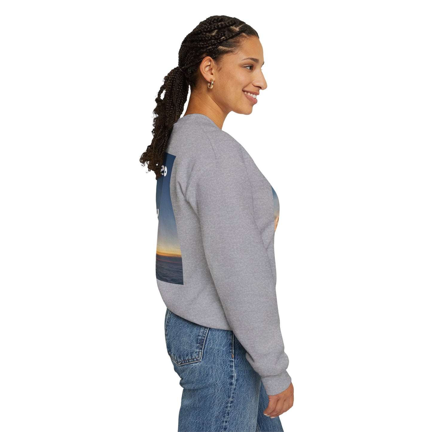"Jeremiah 29:11 / Matthew 28:20" Christian Crewneck Inspirational Bible Verse Sweatshirt