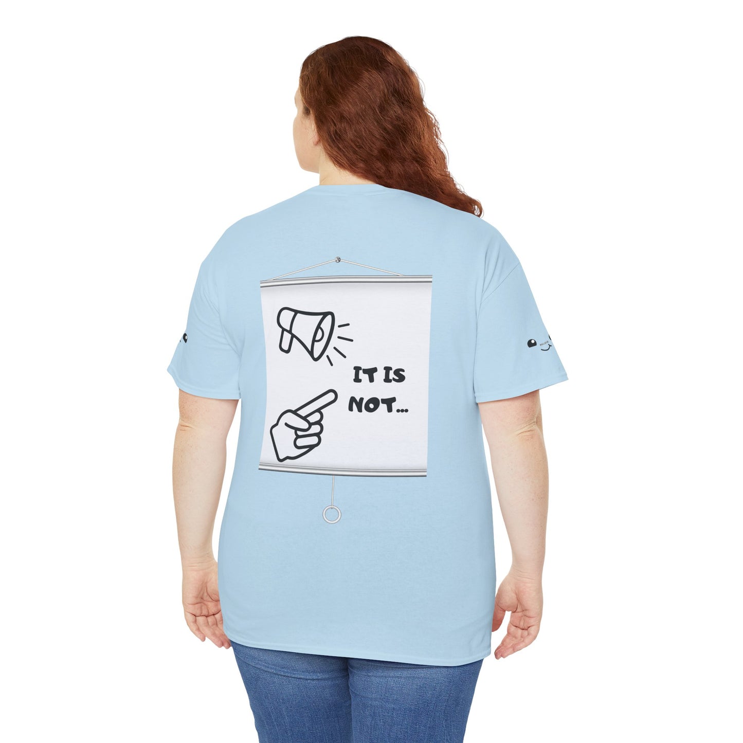 Graphic Tee — "It's Not Your Fault" Comic-Style Pointing Design