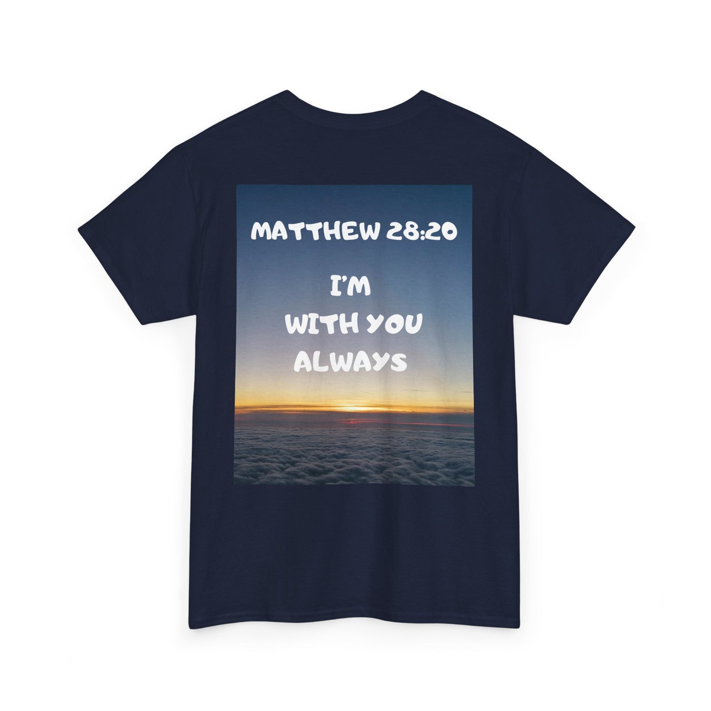 Faith Travel T‑Shirt — “Jeremiah 29:11 / Matthew 28:20” Inspirational Plane Tee