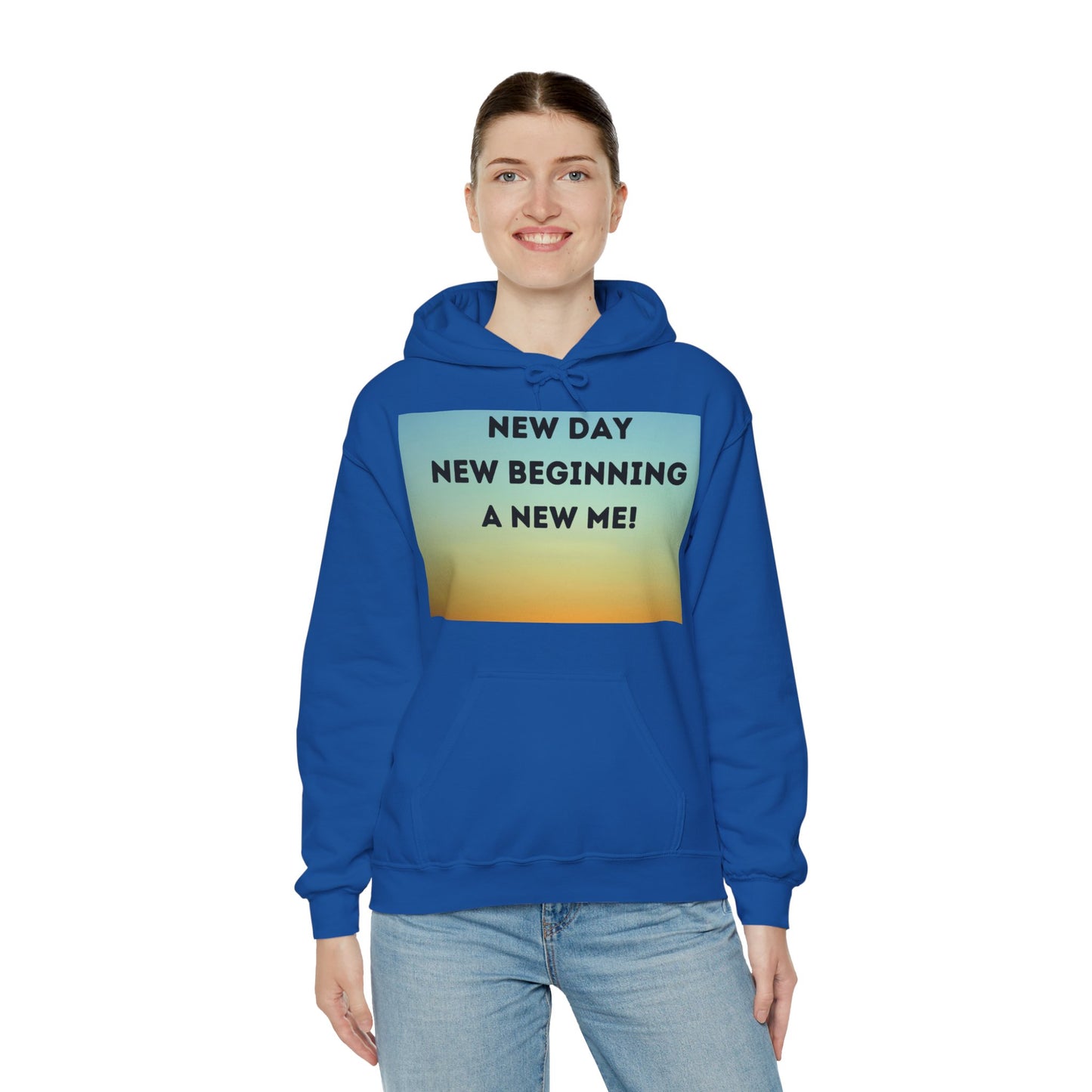 NEW DAY NEW BEGINNING A NEW ME Unisex Heavy Blend™ Hooded Sweatshirt