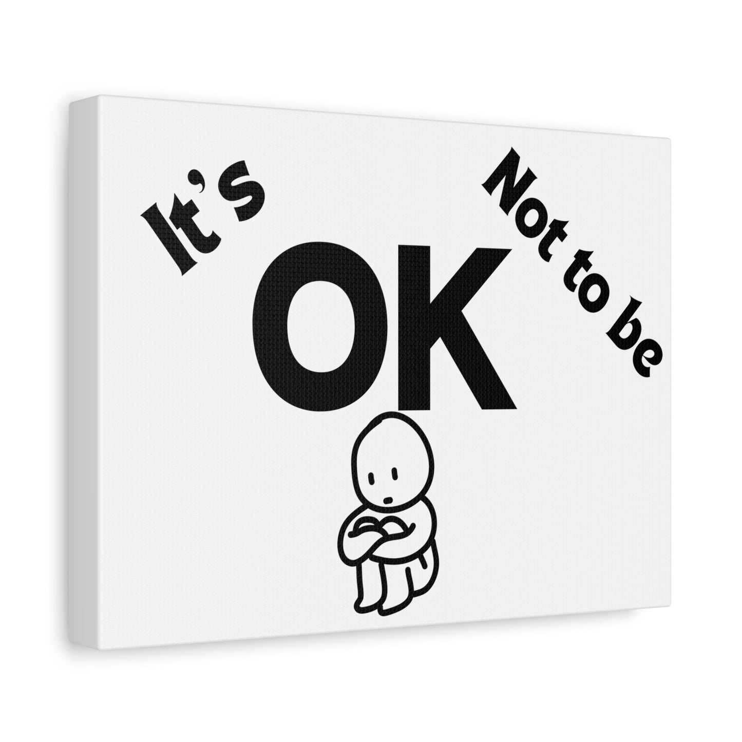 IT'S OK Emotional Canvas Art, Wall Decor, Mental Health Print, Inspirational Gift, Self-Care Art, Motivational Wall Art