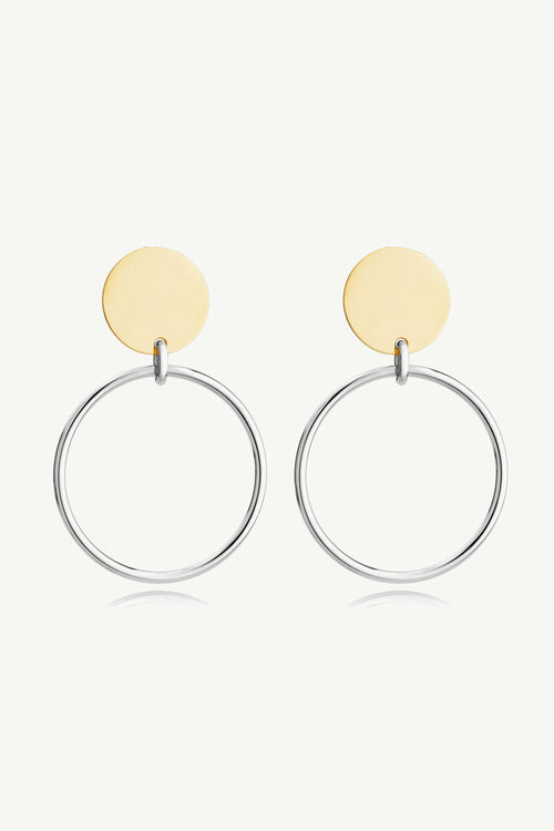 Gold-Plated Stainless Steel Drop Earrings