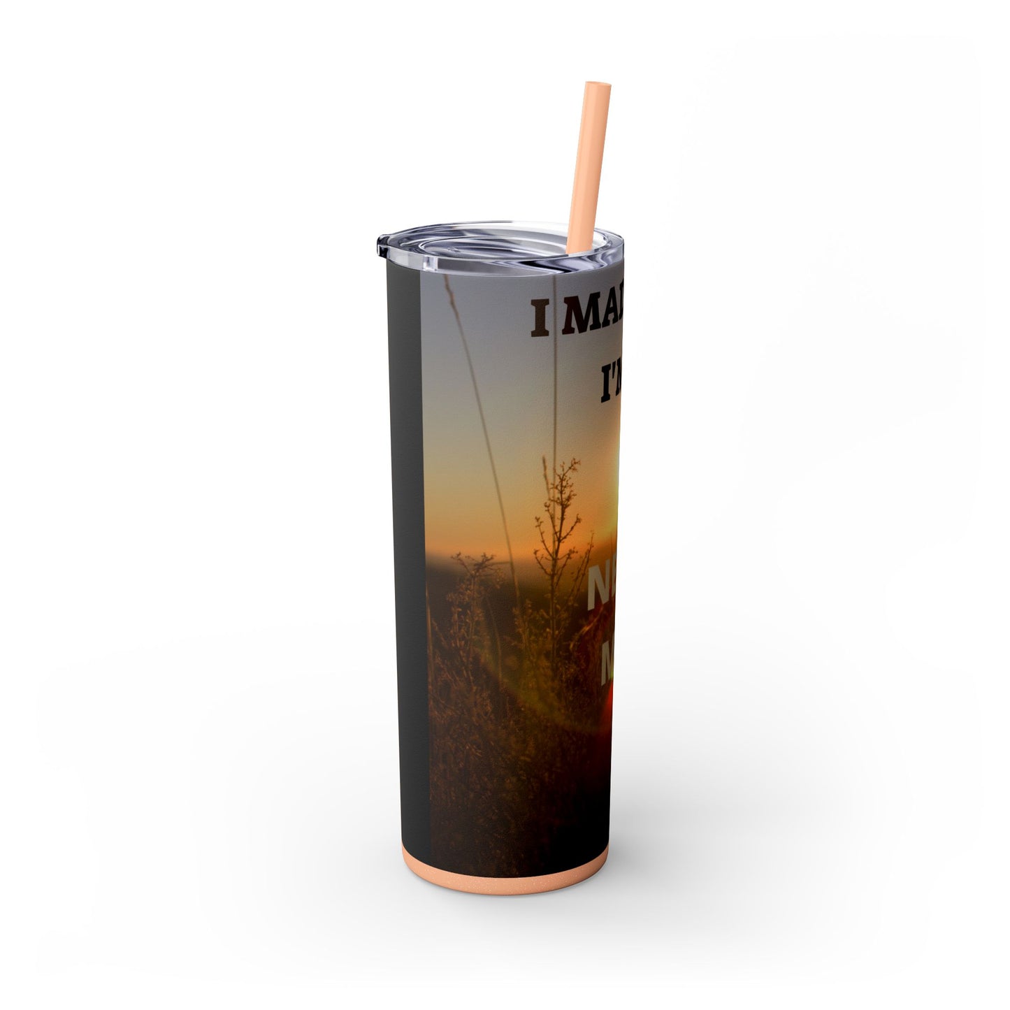 I MADE IT Inspirational Skinny Tumbler, 20oz - Motivational Drinkware for Self-Improvement, Perfect Gift for Wellness Journeys, Birthday, New Year