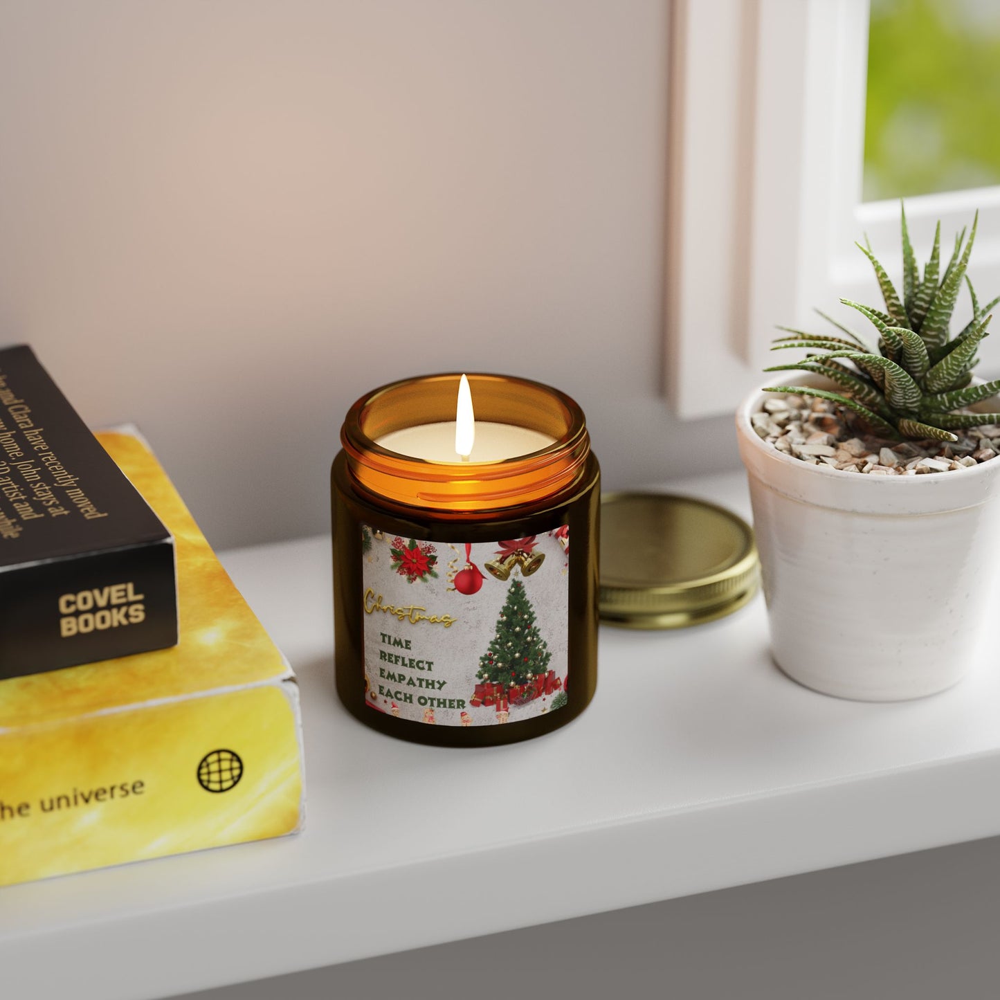 Christmas Scented Candle - Time, Reflect, Empathy, Each Other, Holiday Gift, Home Decor, Aromatherapy