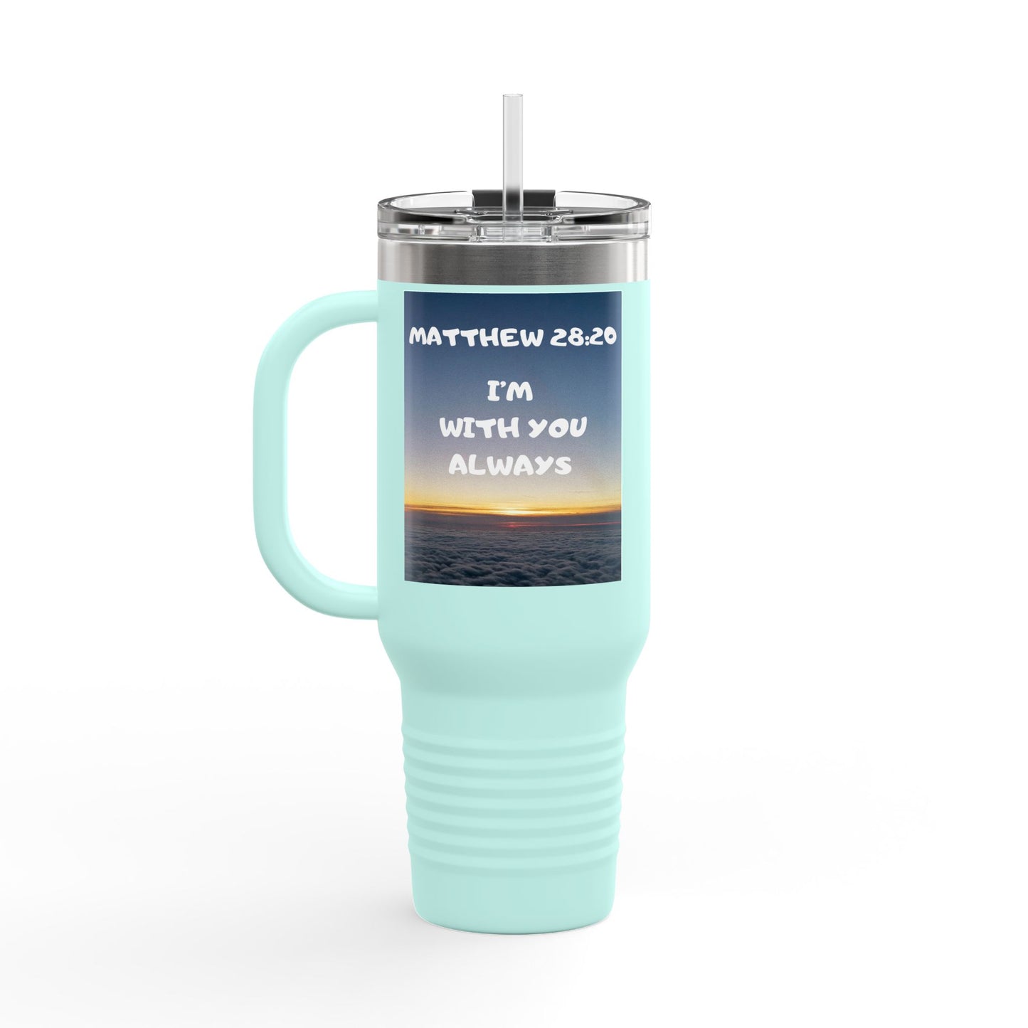 Insulated Travel Mug — 'Jeremiah 29:11' Airplane Prayer Design (Amen)