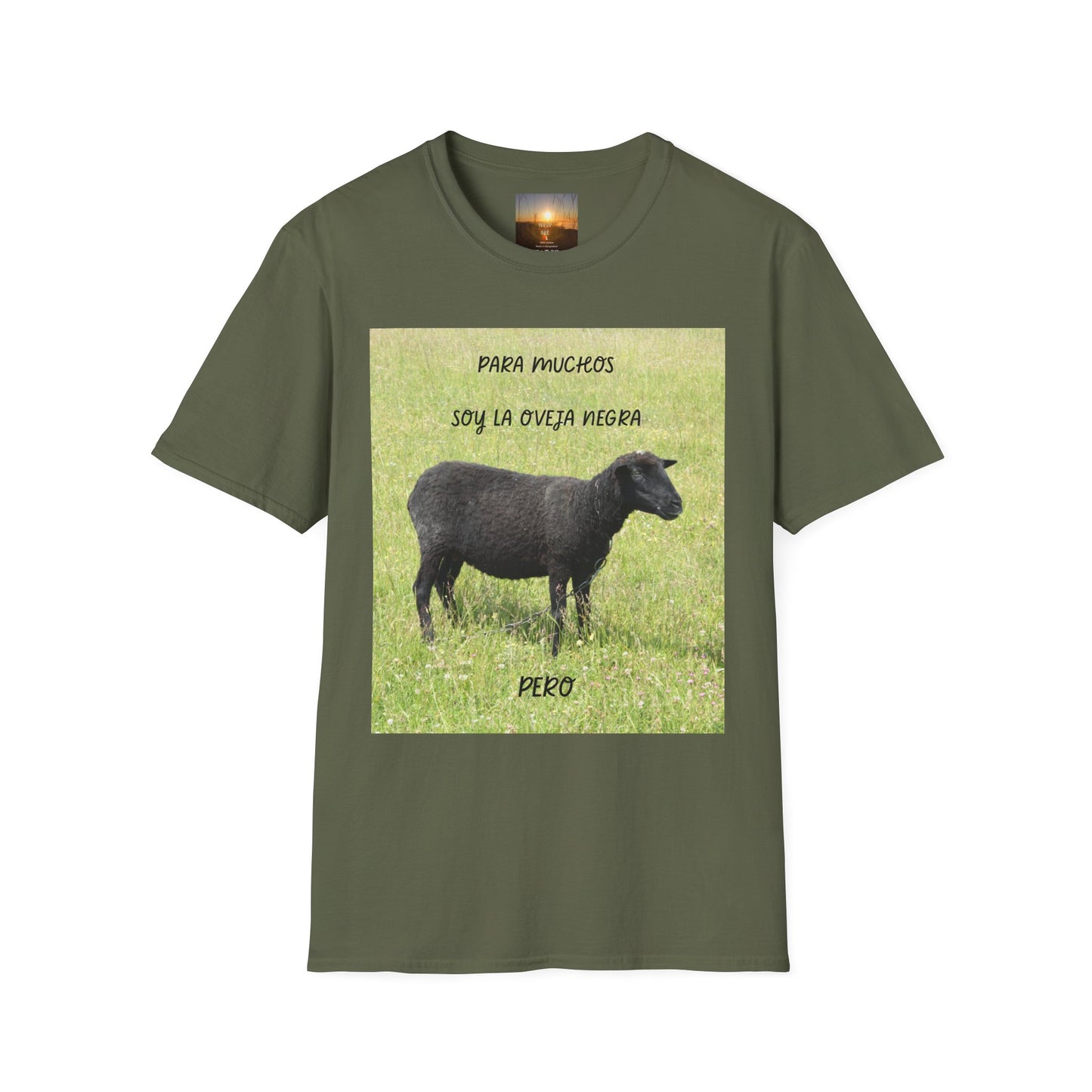 OVEJA NEGRA PERO Unisex Softstyle T-Shirt with Sheep Designs - Cute Farm Animal Tee, Funny Gift for Animal Lovers, Pastoral Vibe, Eco-Friendly Fashion, [...]