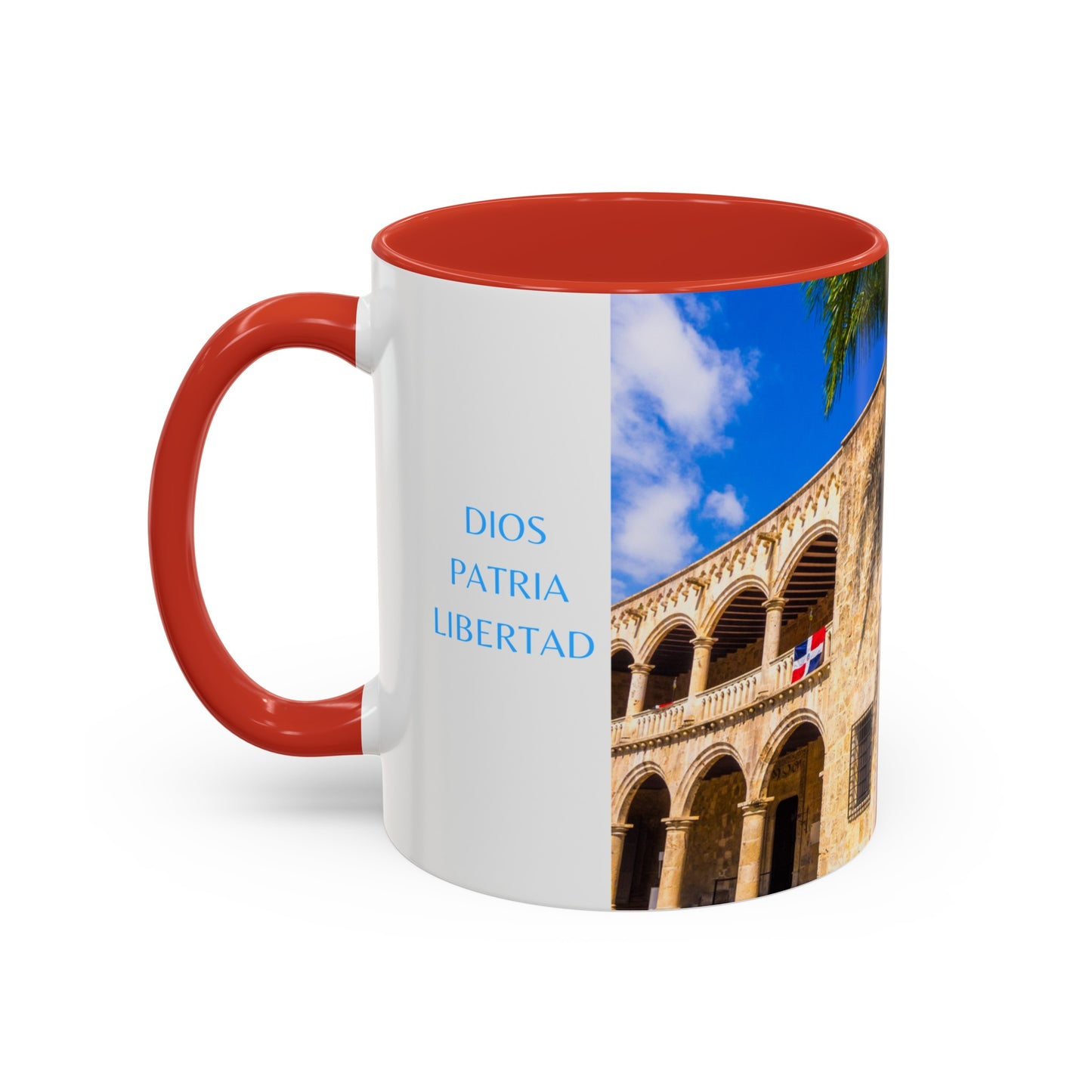 DIOS PATRIA LIBERTAD EL DOMINICANITO ESE Accent Coffee Mug, 11oz
