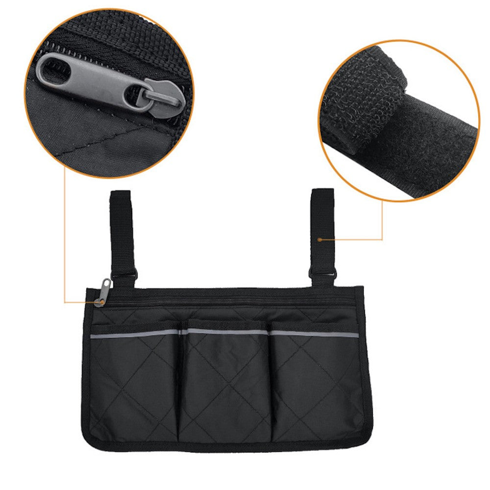 Cycling Walker Bag Rollator Organizer Pockets Wheelchair Scooter