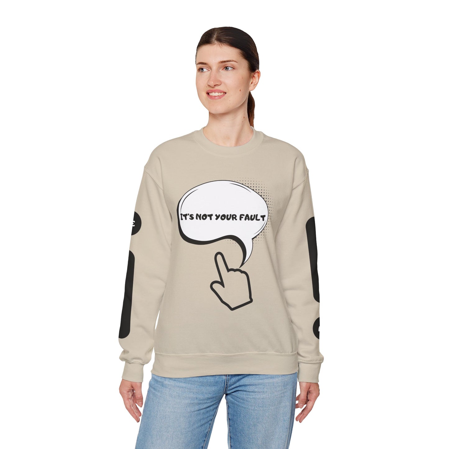 "It's Not Your Fault" Graphic Comfort Pullover